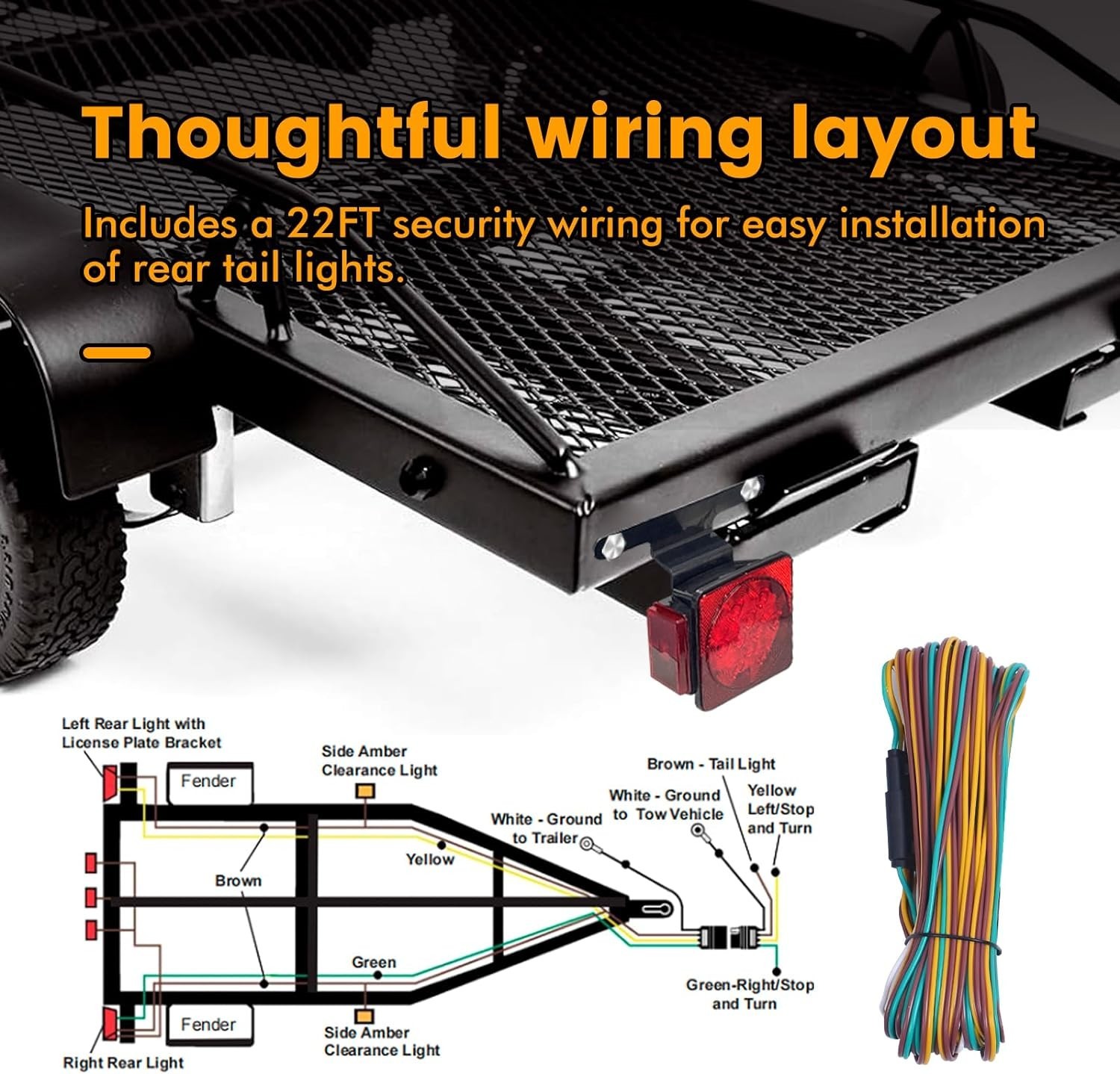 Universal Fit 12V LED Trailer Light Kit – Enhanced Visibility for Safe Travel
