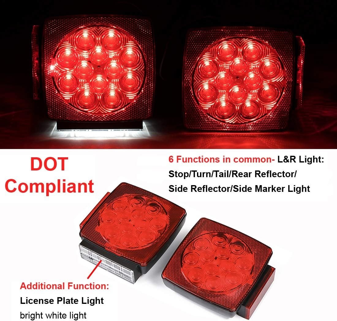 Sonic Welding Waterproof 12V LED Trailer Lights – Complete Stop/Tail/Marker Set