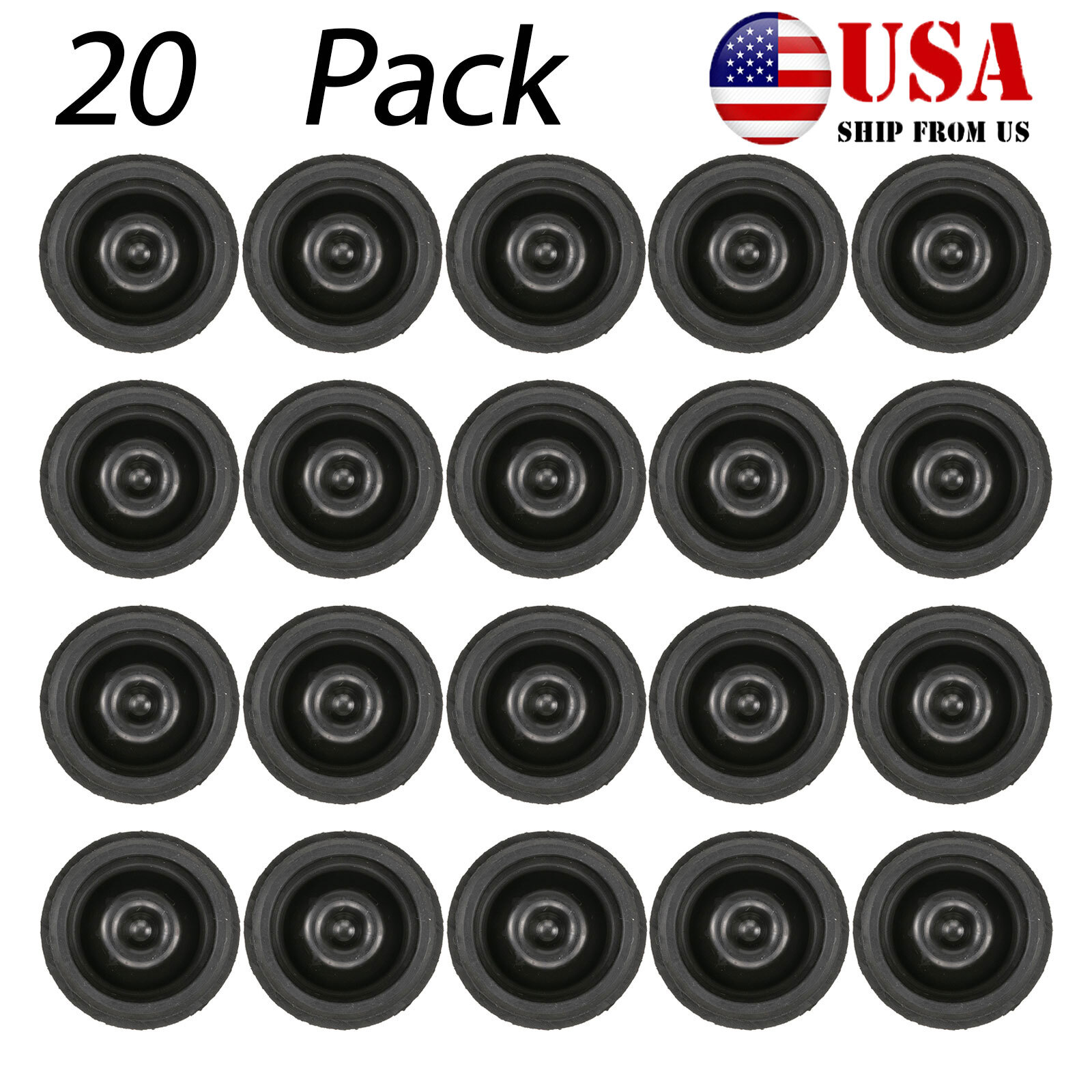 (20) GREASE PLUG Hub Dust Cap for Dexter EZ Lube Trailer Camper RV Axle RUBBER