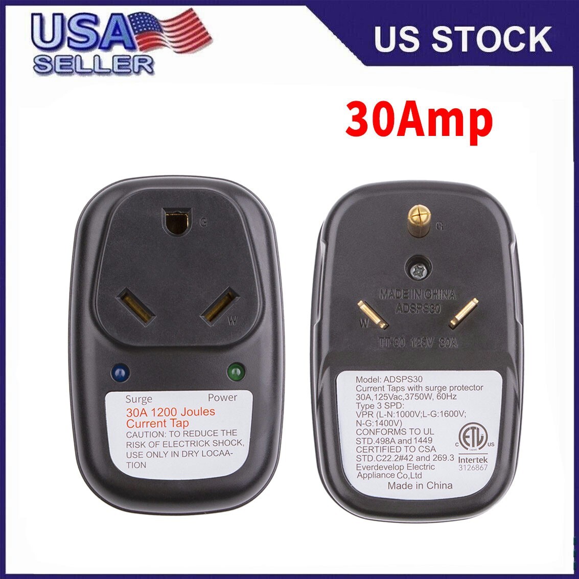 125V 30 Amp Surge Protector For Rv Led Camper Trailer Wiring Plug USA