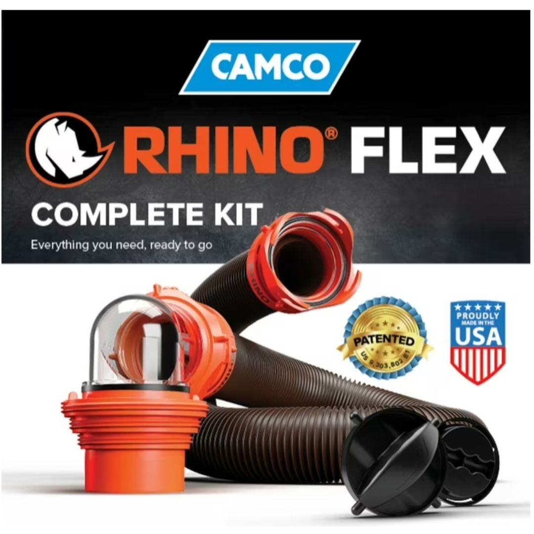 Camco RhinoFLEX 15-Foot RV Sewer Hose Kit – Multicolor, 23 Mils of Polyolefin