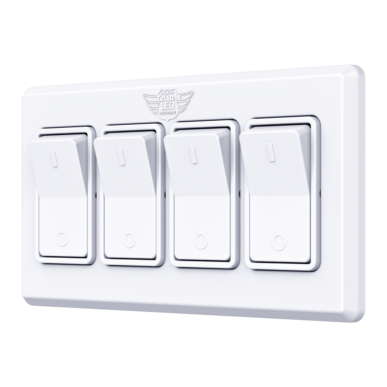 Single 4-Gang On-OFF 12 volt White Light Switch – RV Camper Trailer Marine Boat