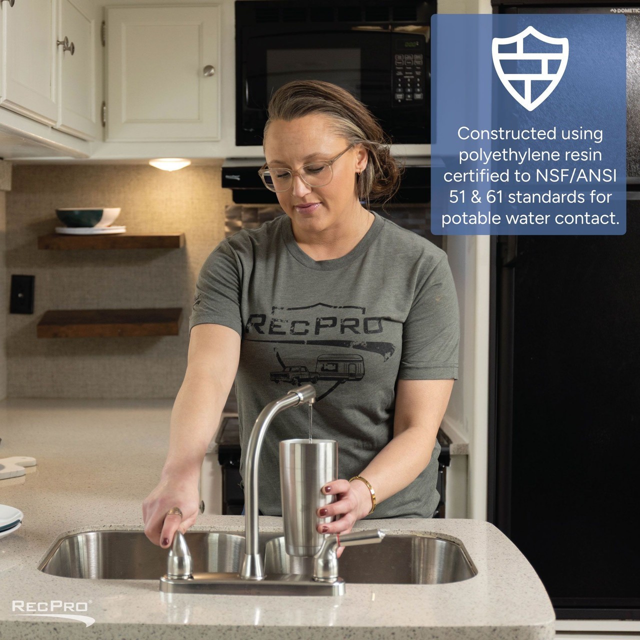 RV Fresh Or Gray Water Holding Tank 200 Gallon Fda Approved