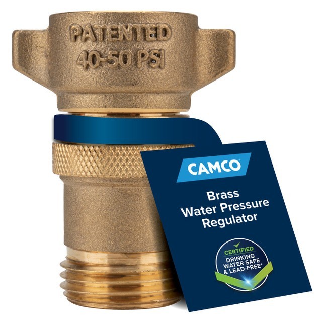 Camco Brass Marine / RV Water Pressure Regulator 40-50 PSI 40055