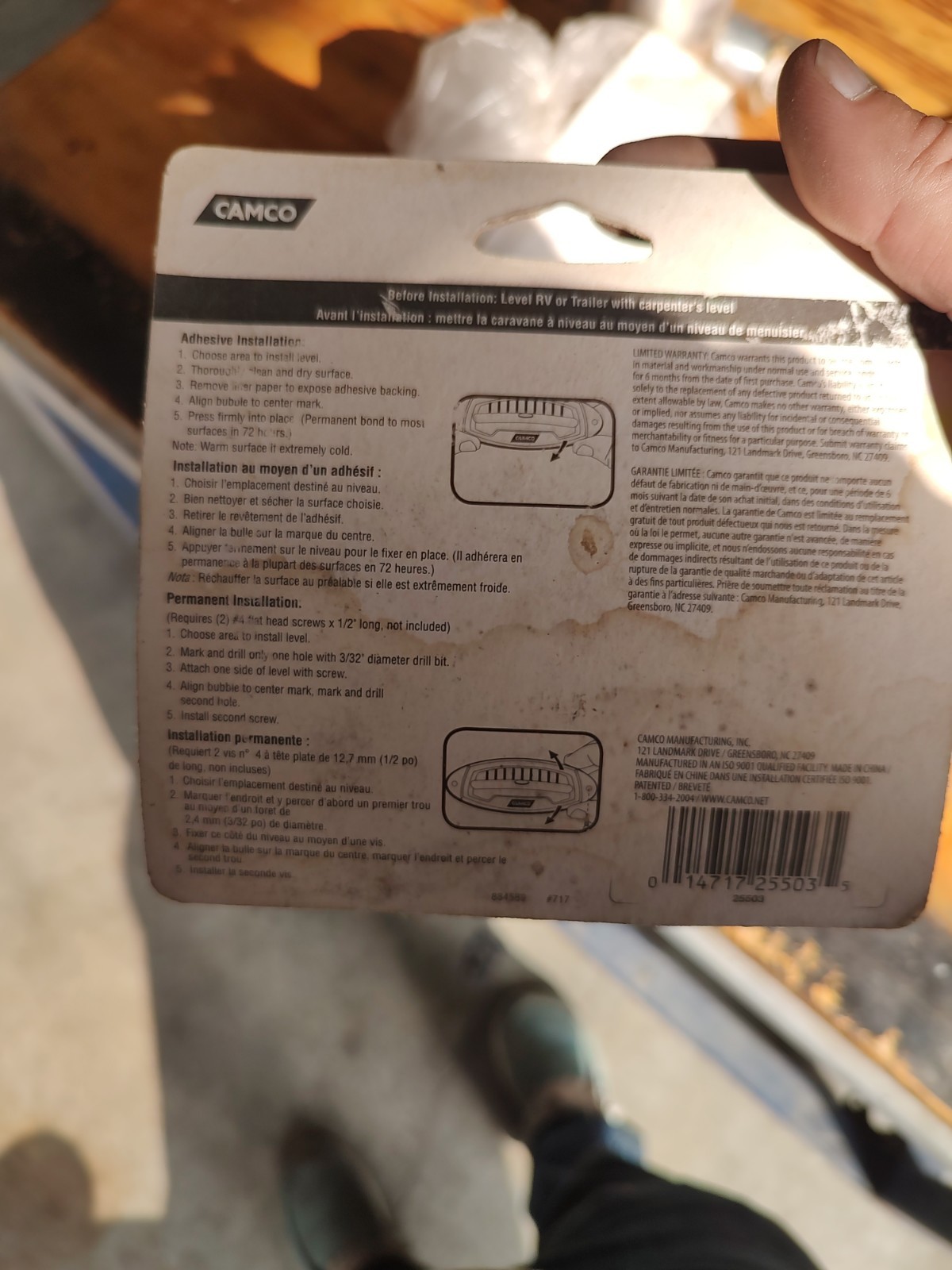 Bubble Utility Trailer Levels RV Camper Stick or Screw On 2 Pack