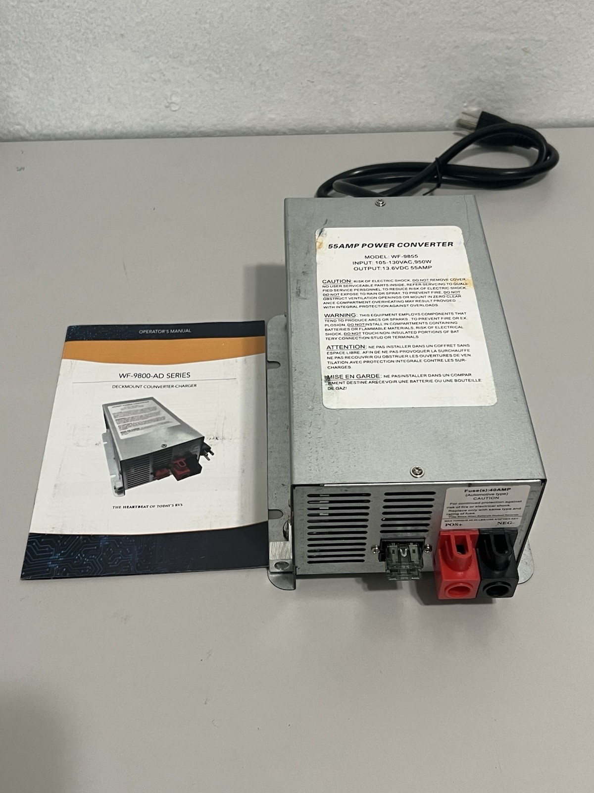 WFCO WF9855 WF-9800 Series Deck-Mount Converter/Charger – 55 Amp