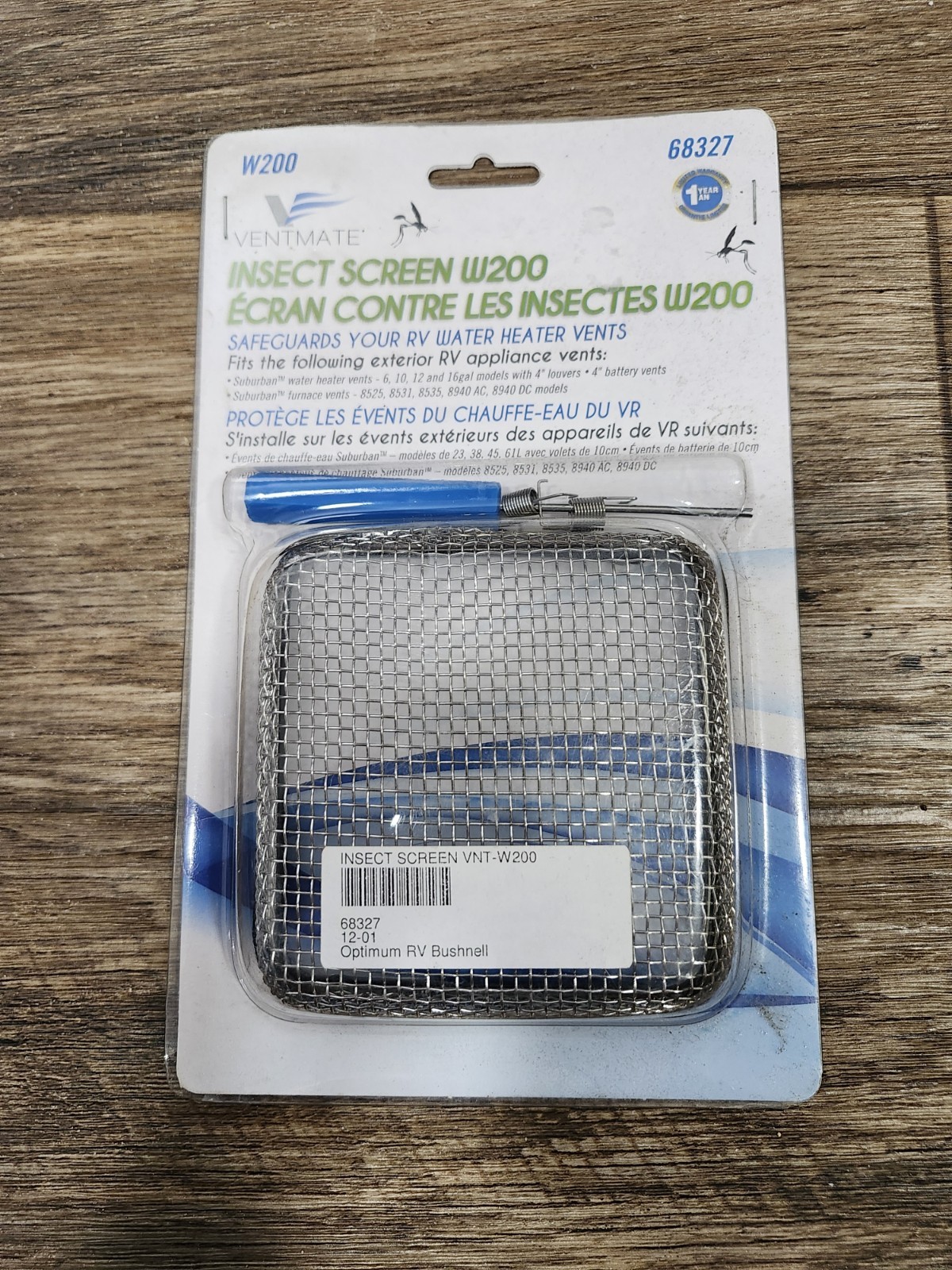 Ventmate 68327 Insect Screen Vnt W200 RV Water Heater Vent Safeguard 4.5 x 4.5″