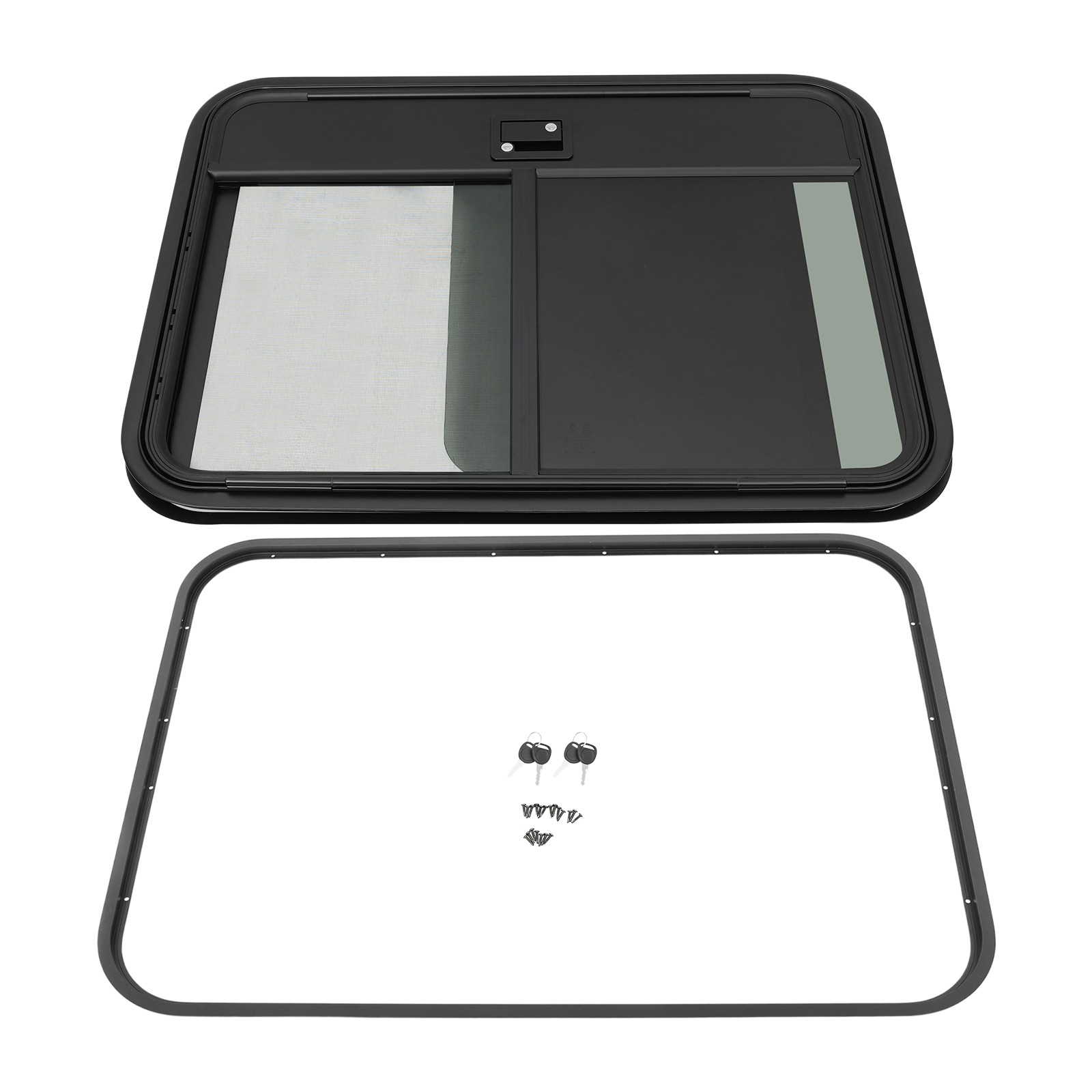 RV Camper Teardrop Trailer Door, Right Passenger Side RV Camper Entry Door Black