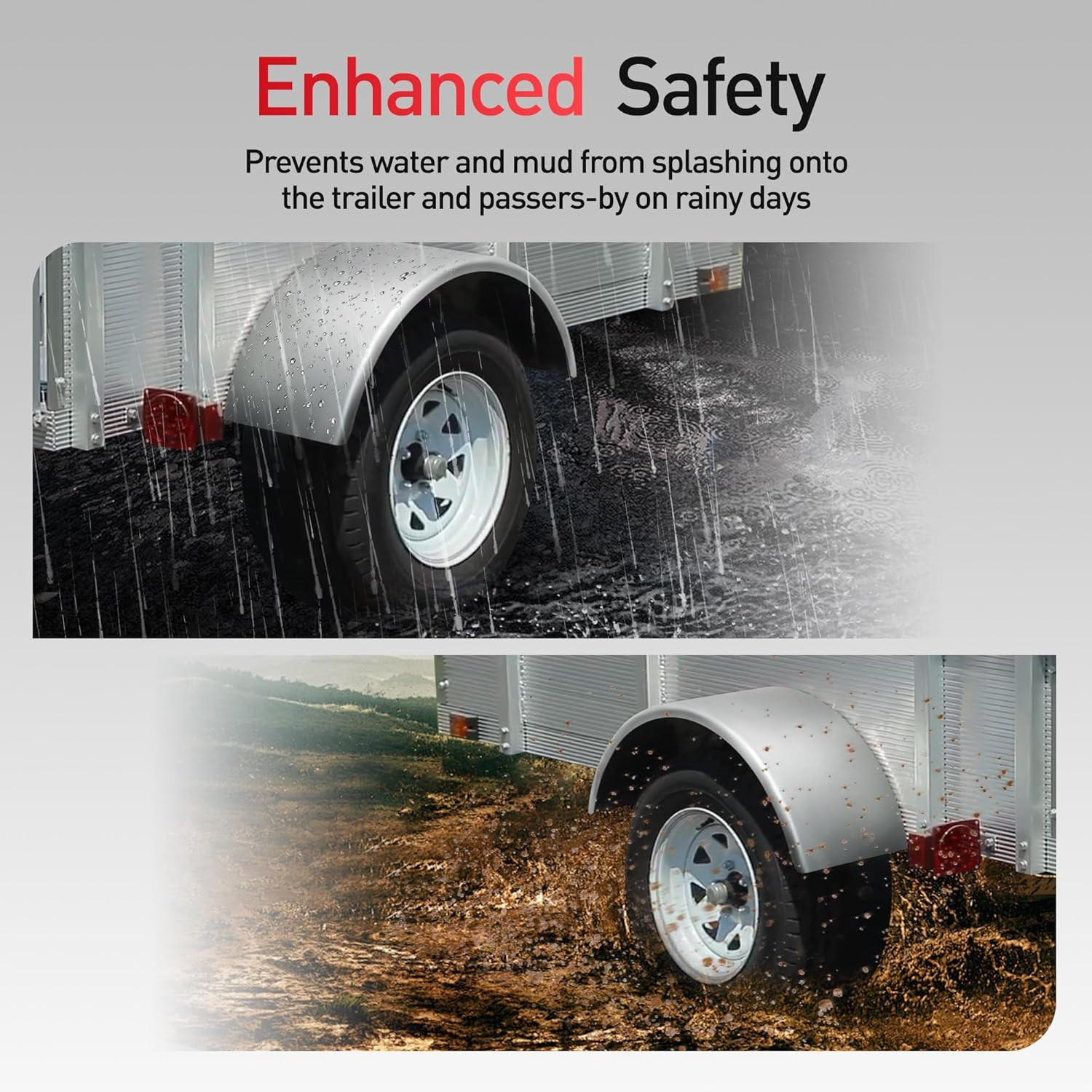 Upgrade Your Trailer with Stylish Stainless Steel Fenders – 2 Pack for 14-16