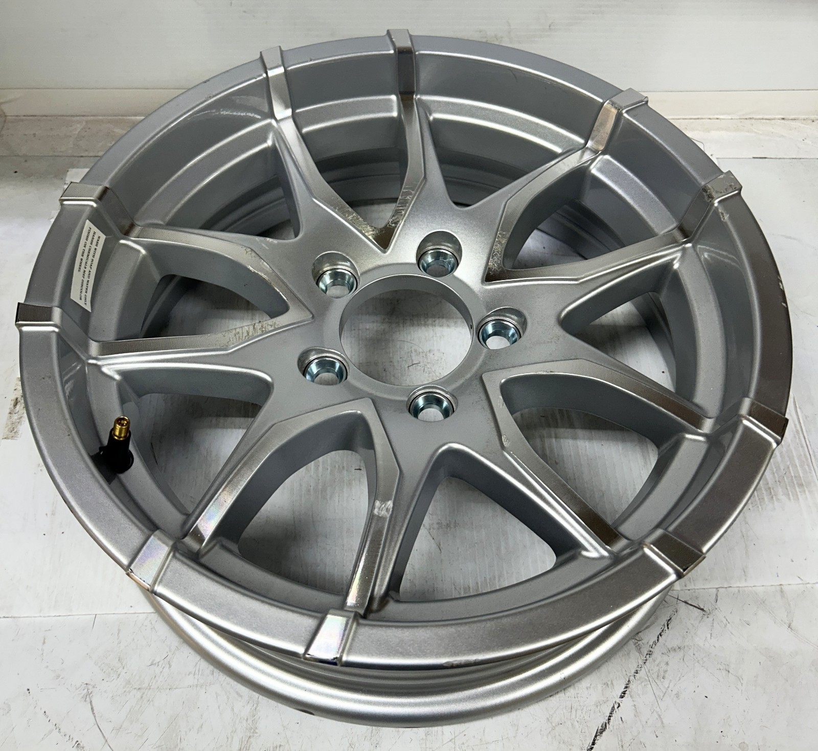 15X5 5 Lug Silver Machined Aluminum Eagle Trailer Wheel 10777 155545 SMLS