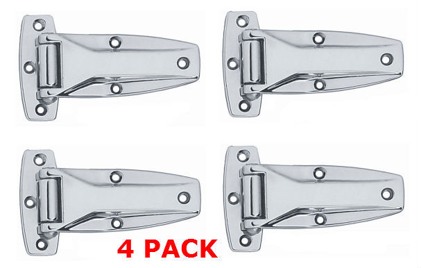 Chrome Plated Trailer Door Hinge – 5/16 Pin – 3-1/4″ Wide x 5-1/2″ Long – 4 Pack