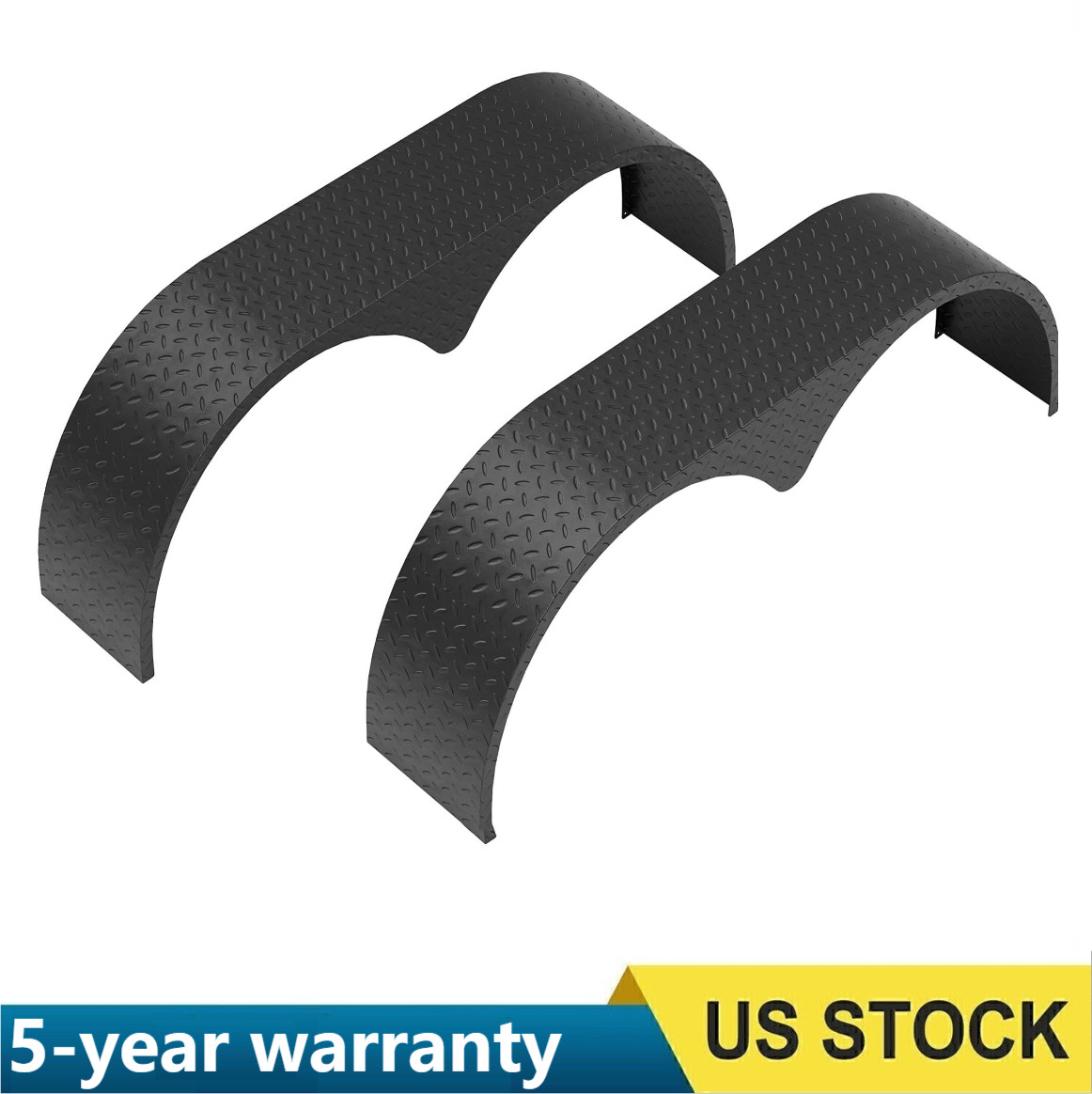2PCS For 13″-15″ Enclosed Trailers Tandem Double Axle Trailer Fenders Teardrop