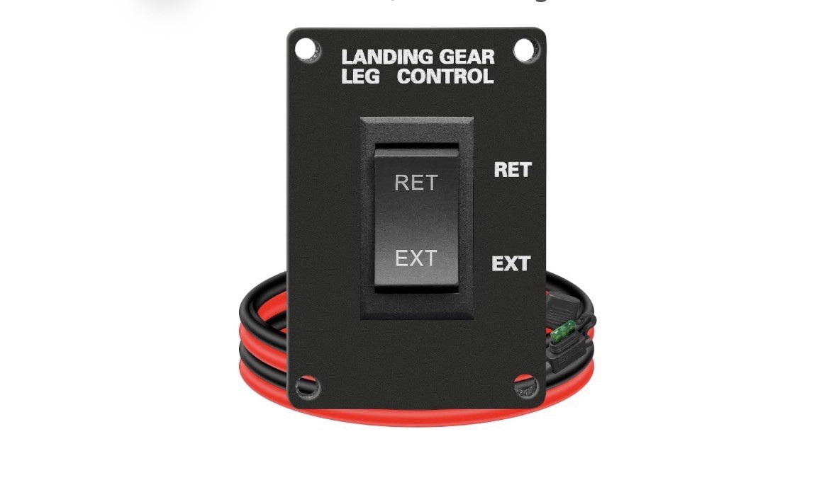 Landing Gear Replacement Switch Black Iron Panel Anti Rust Metal RV 1.5m