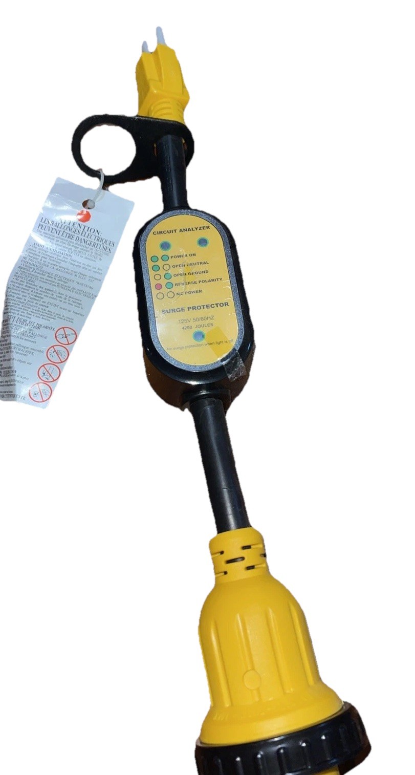 EyGde 125V RV 50/60HZ Power Adapter with Surge Protector Patented 4200J