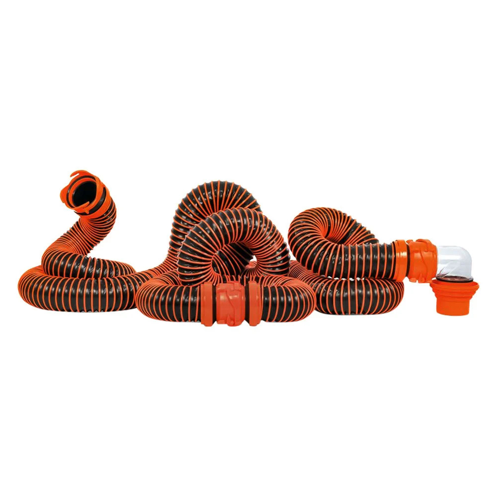 Camco 39867 RhinoEXTREME 20′ Black/Orange Sewer Hose Kit