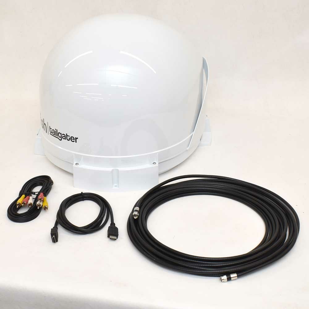 King DISH Tailgater 4 HDTV Satellite Antenna White Portable RV DT4400