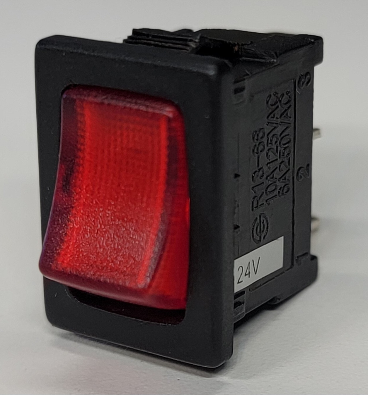 SCI R13-66 Mini On/Off Rocker Switch w/ 24V Red LED Indicator 16A 125VAC RV
