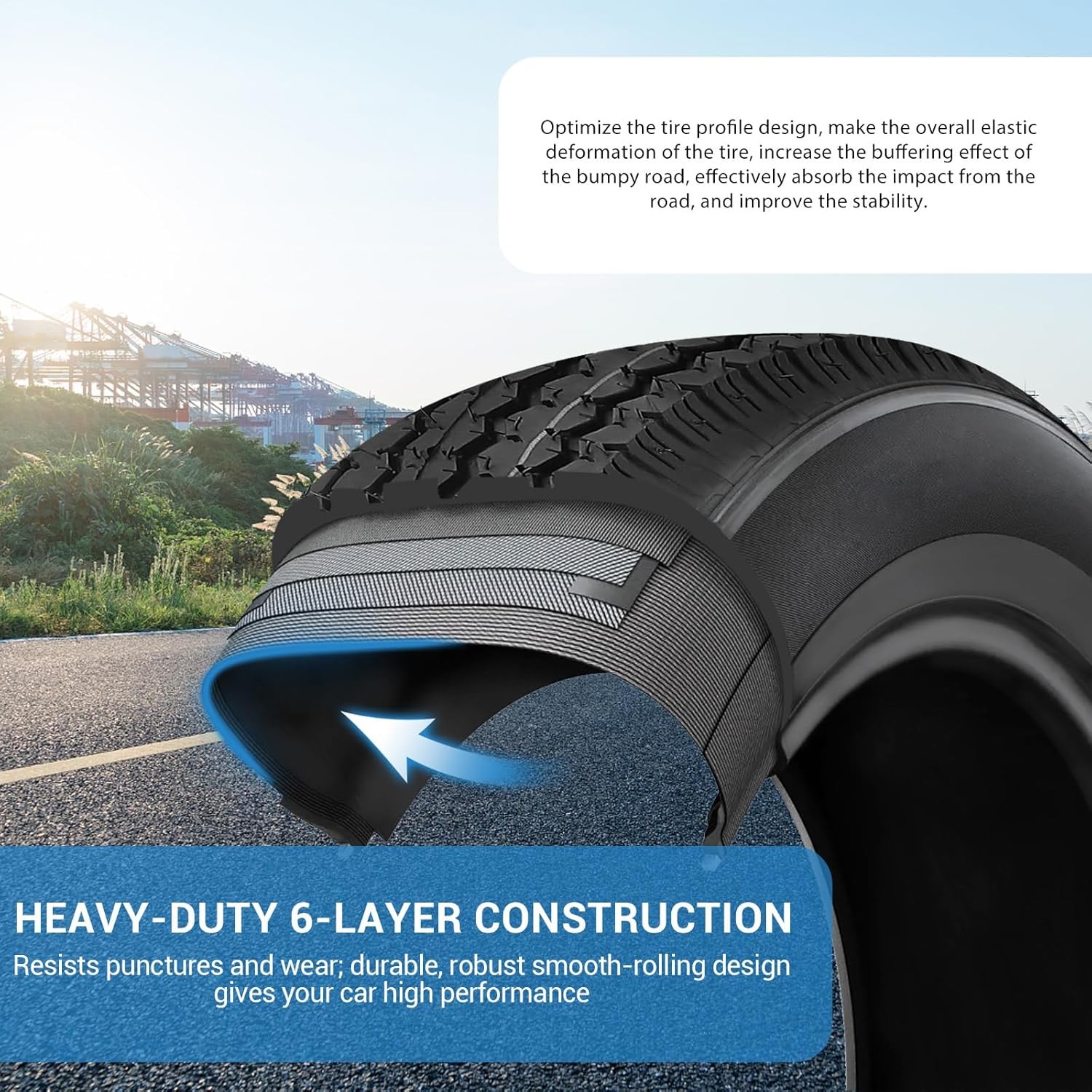 2 PCS 5.30-12 Trailer Tires with 12” Rims 530-12 5.30×12 5 Lug Load Range C 6PR