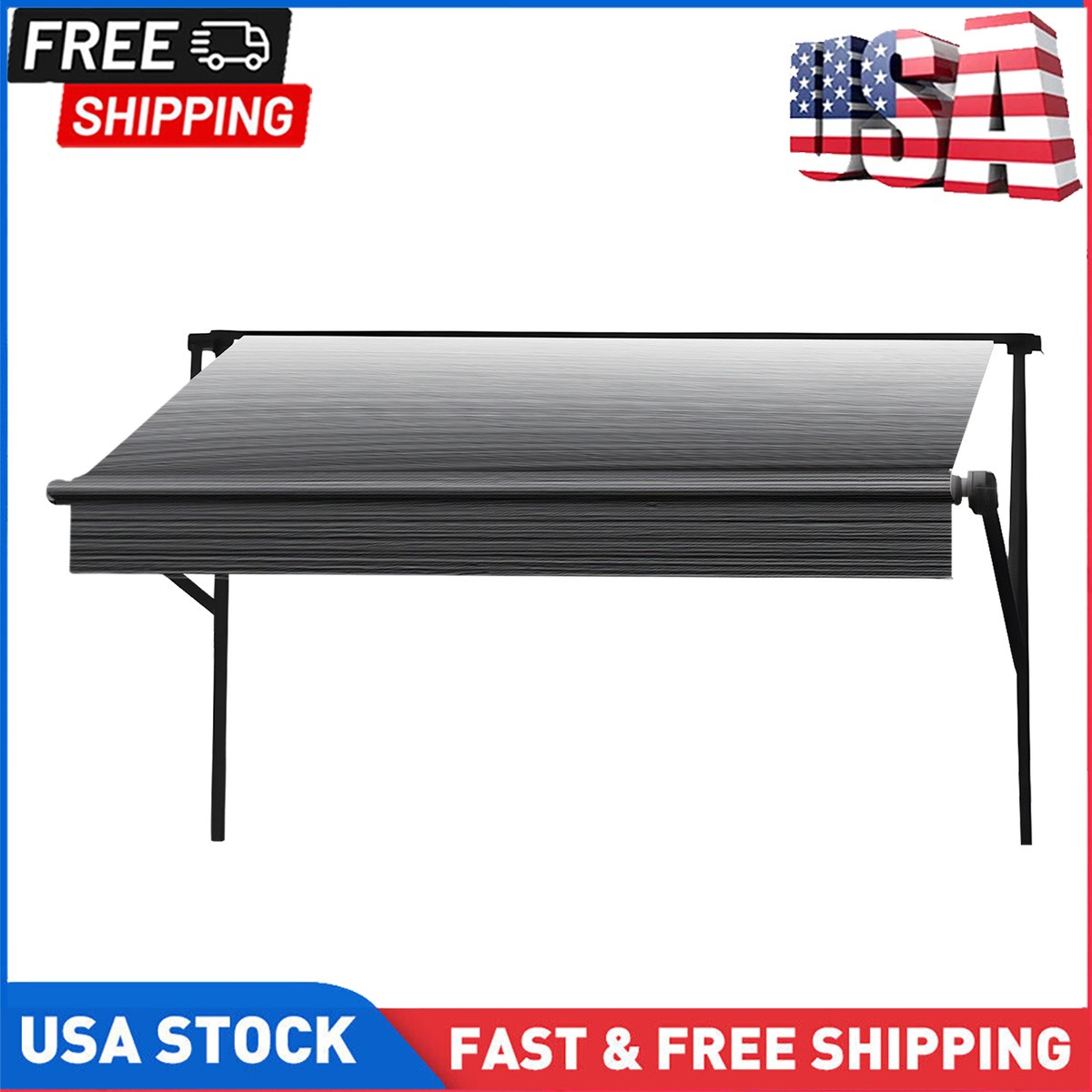 Waterproof RV Awning Fabric 18FT Strip Gray Fade UV For RV Camper Trailer