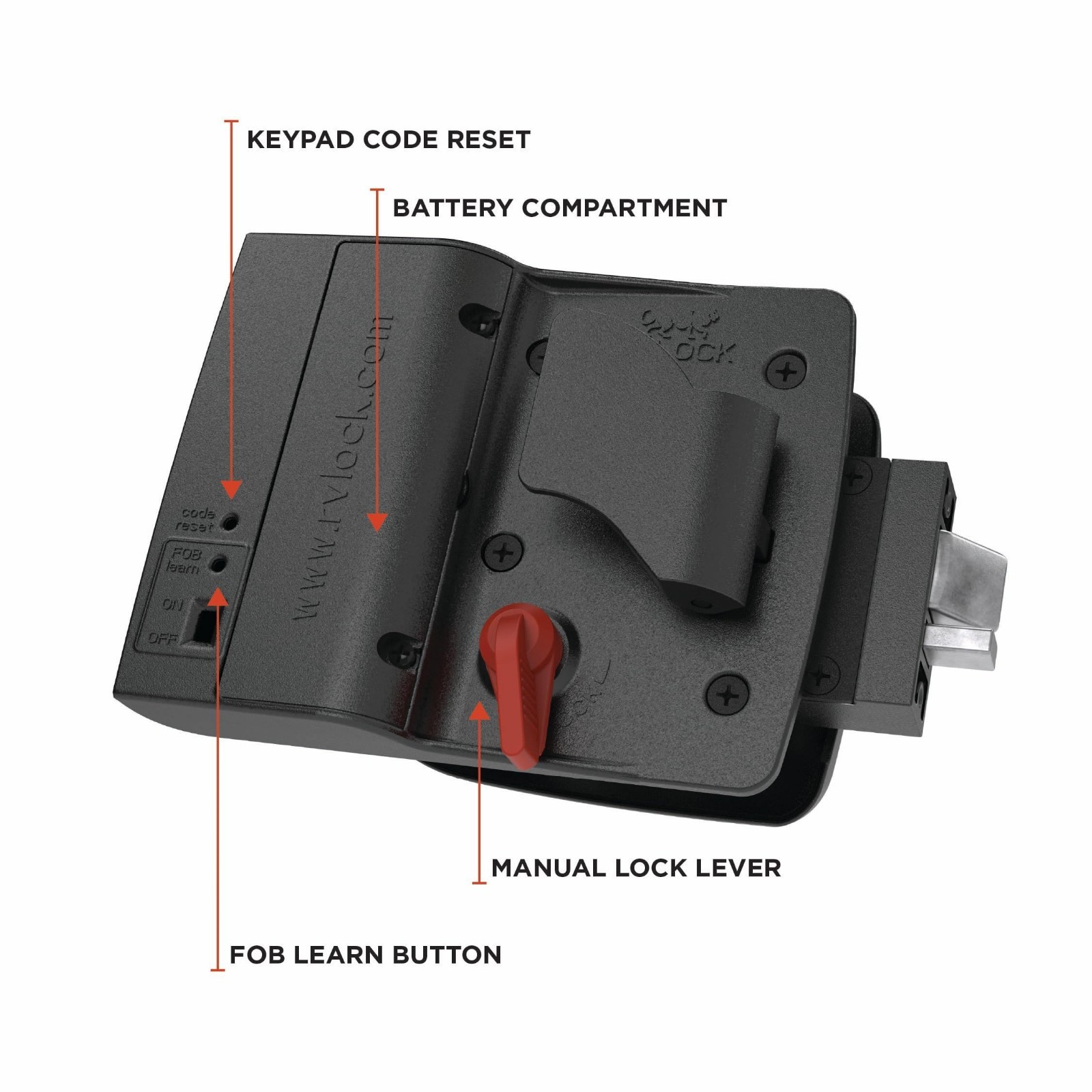 Keyless RV Door Lock – Compact Secure Replacement for Trailers & Campers, Patent