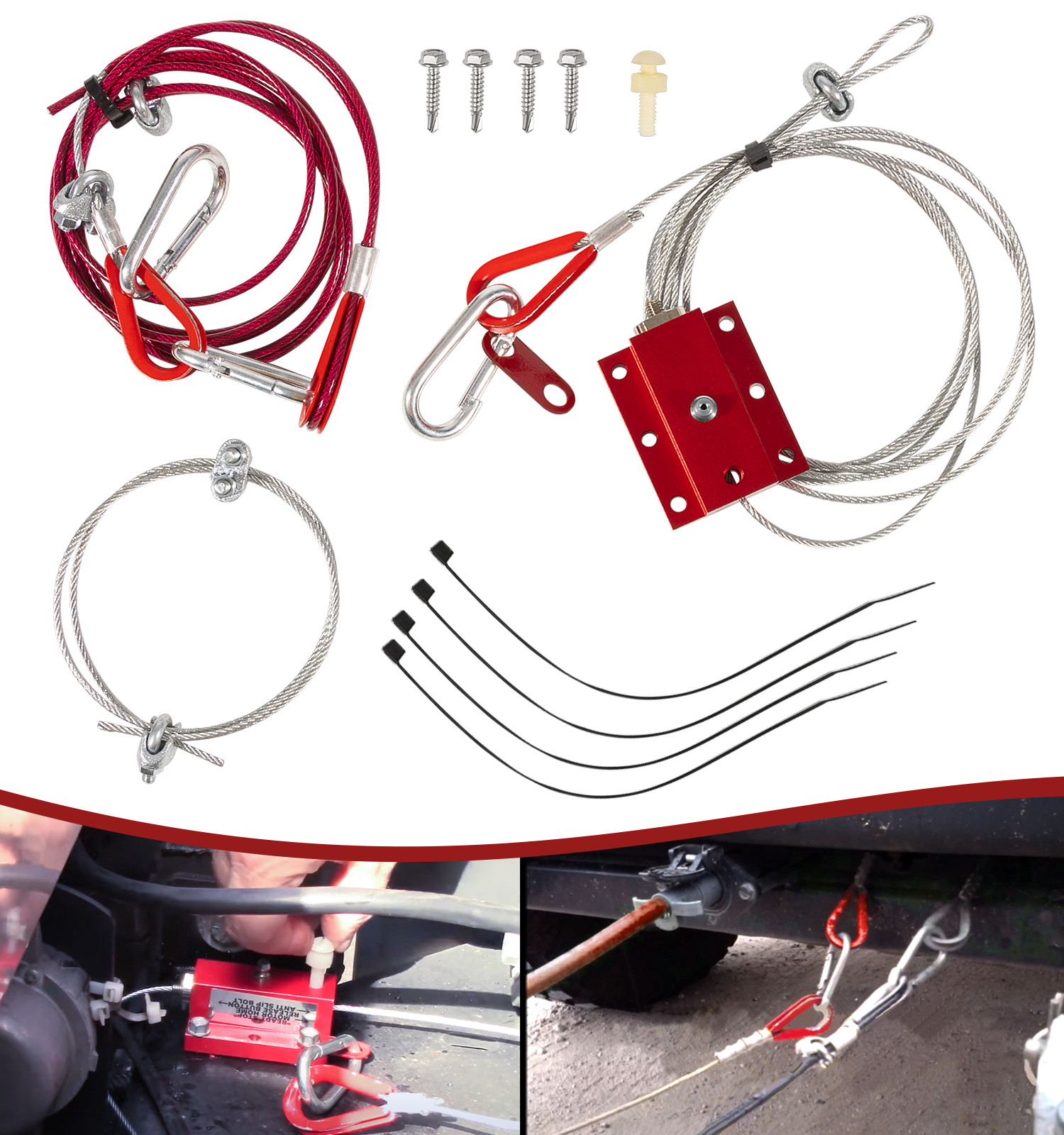 Ready Stop Break Away Device Kit Universal Flat Towed Supplemental Cable