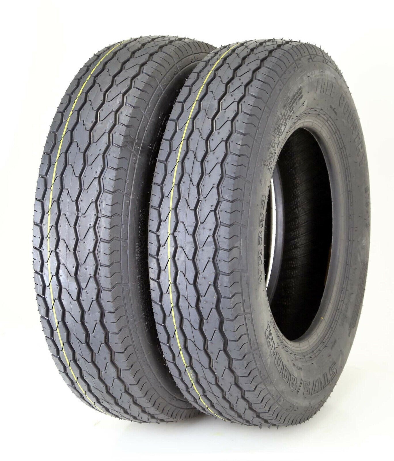 ST175/80D13 Trailer Tires 175 80 13 1758013 B78-13 FREE COUNTRY Bias 6 ply Set 2
