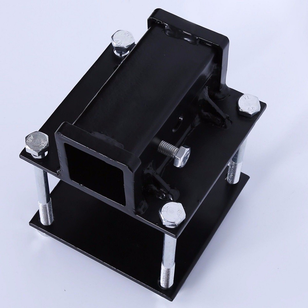 4” Square RV Bumper Receiver Adapter 2” Hitch Mount Rack 2 Cargo Carrier tube