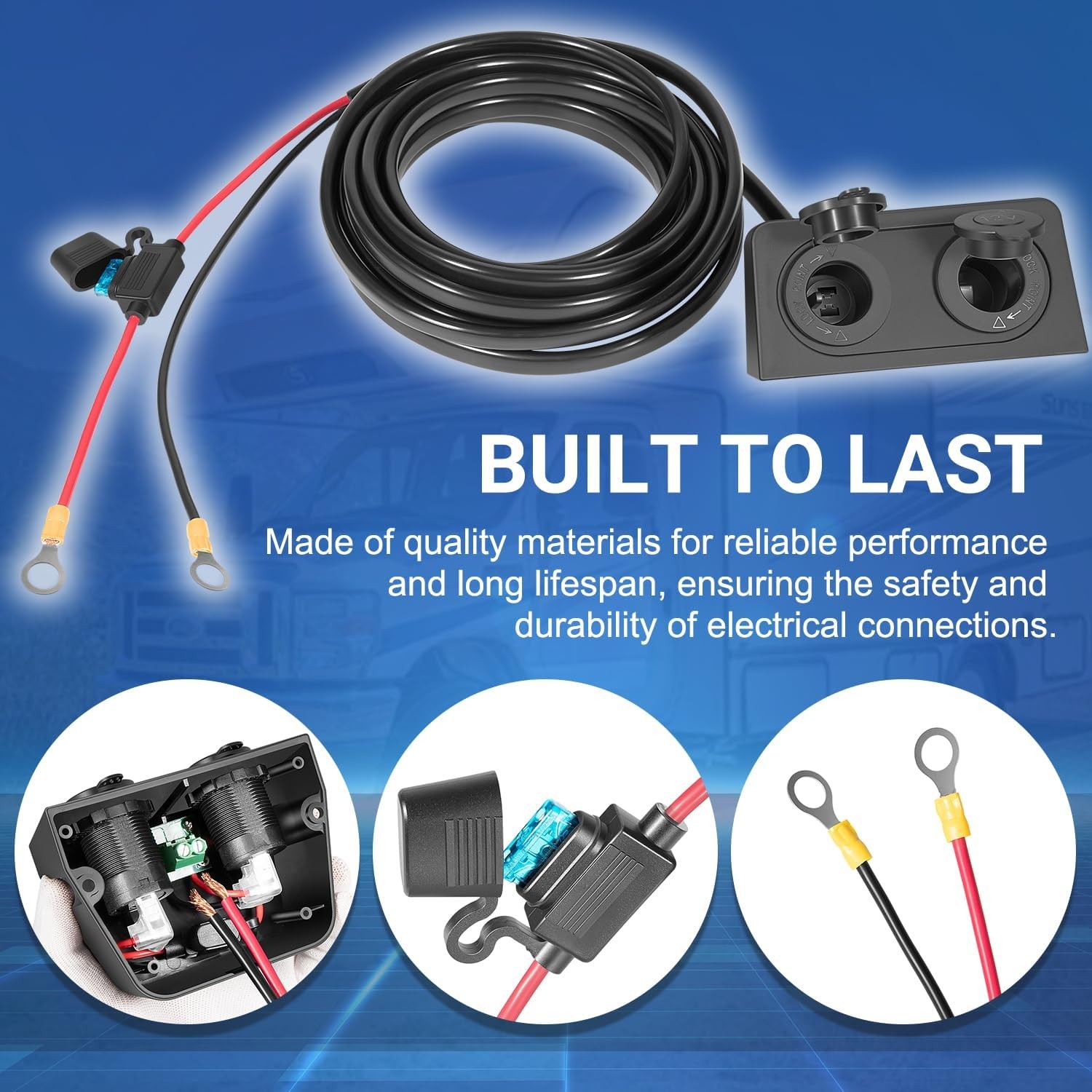 for Dometic HWK-DC Hardwiring Kit DC for RV/Vehicle Power Supply,12V/24V