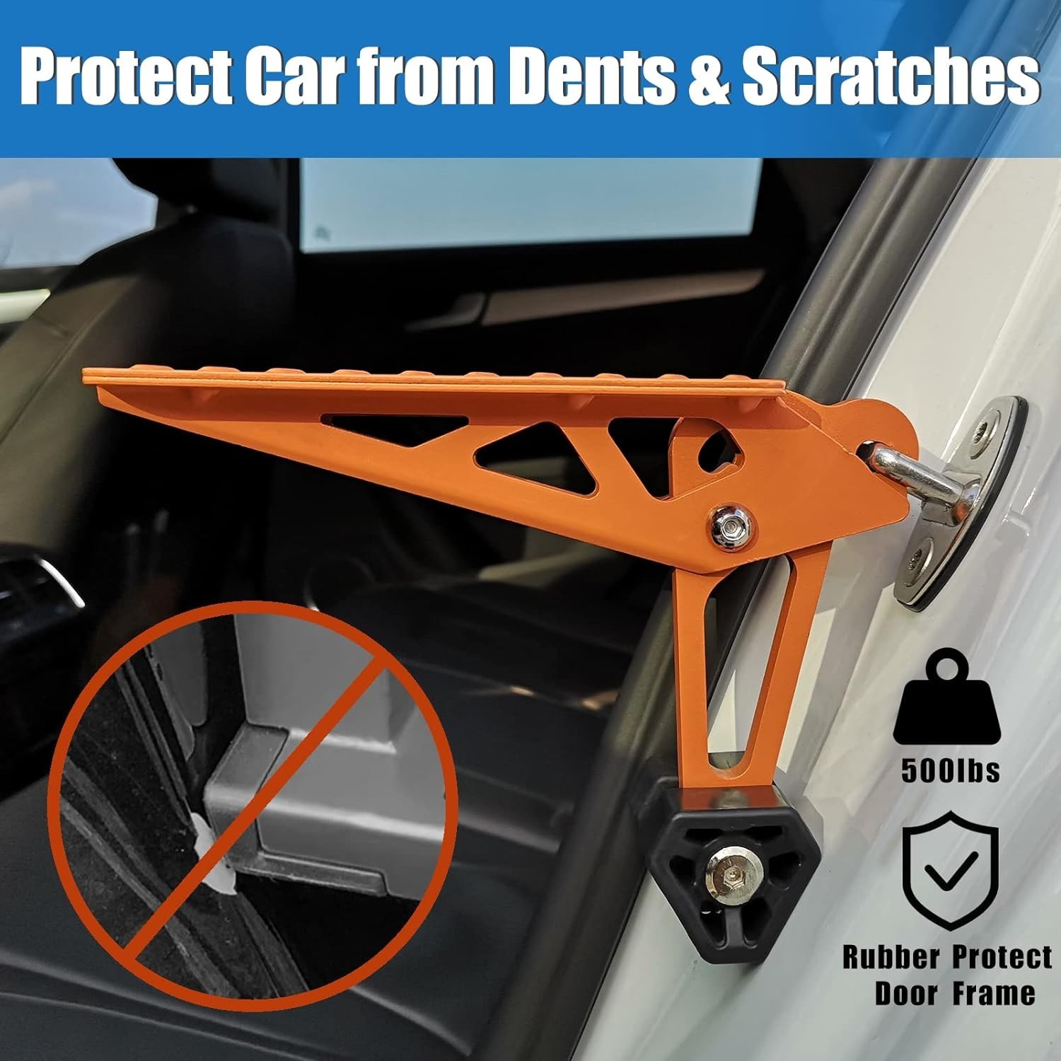 Universal Fit Car Door Step, Foldable Roof Rack Door Step Up on Door Latch, B…