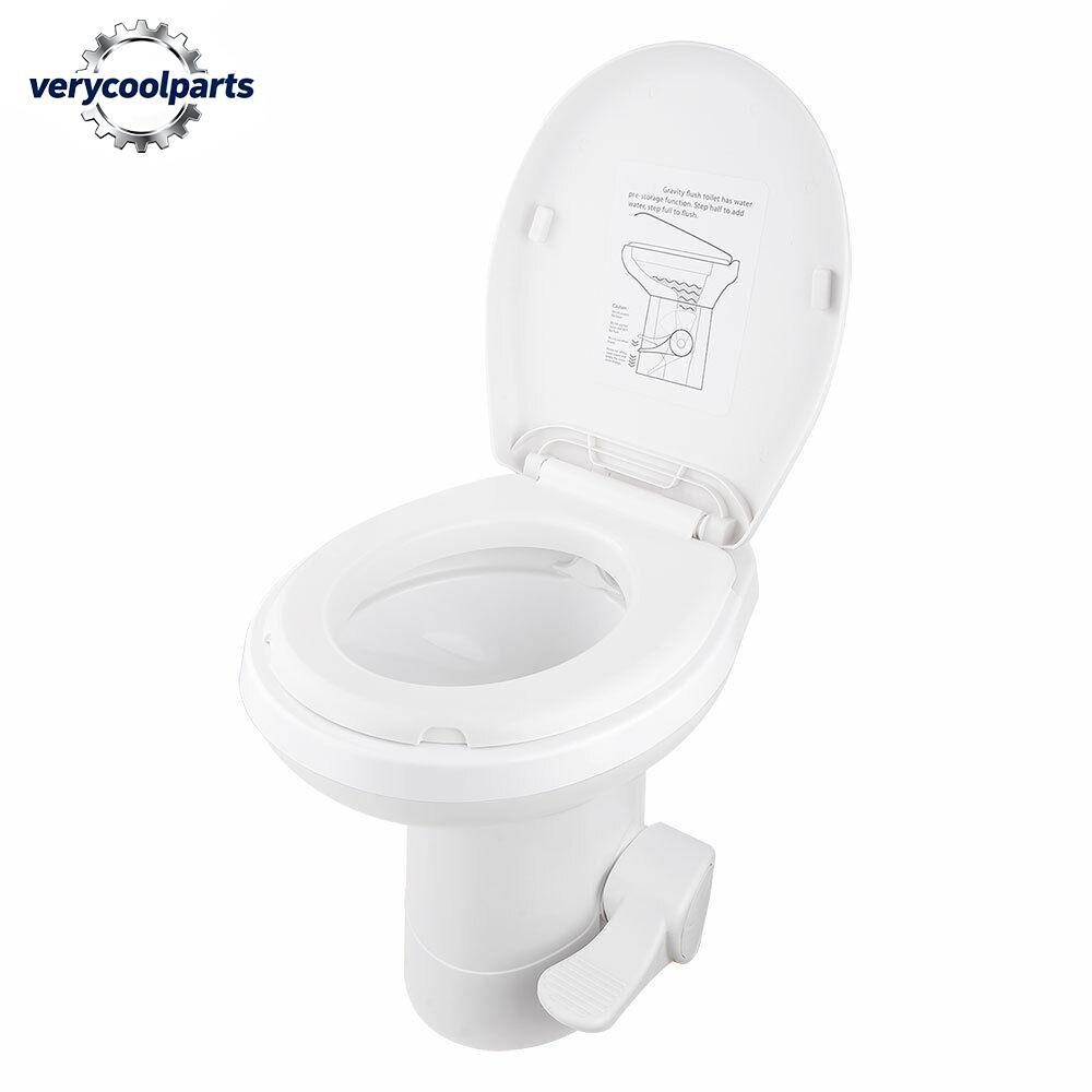 Portable Toilet RV Foot Pedal Flush High Profile Caravan Travel Outdoor Indoor