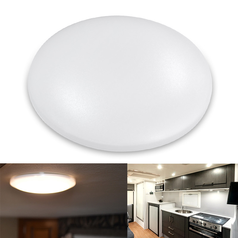 12V 4.5″ RV Interior LED Mushroom Lights Caravan Trailer Cabinet Down Lamp 3500K