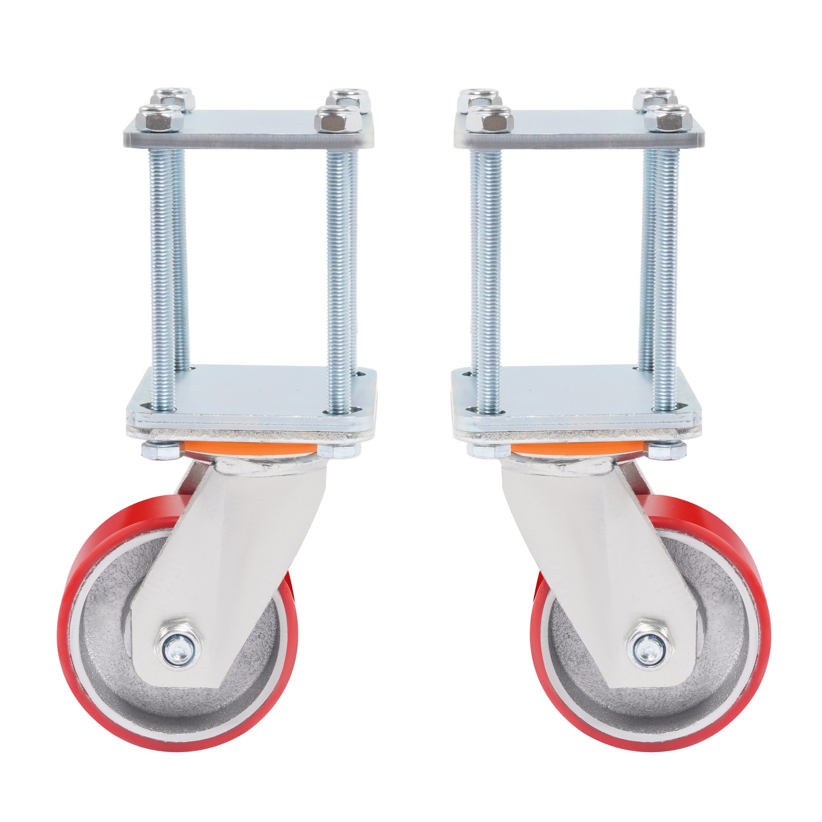 Pair RV Hitch Mount Skid Wheel w/hardware Fits 2-1/2″ or 3″ hitch bars