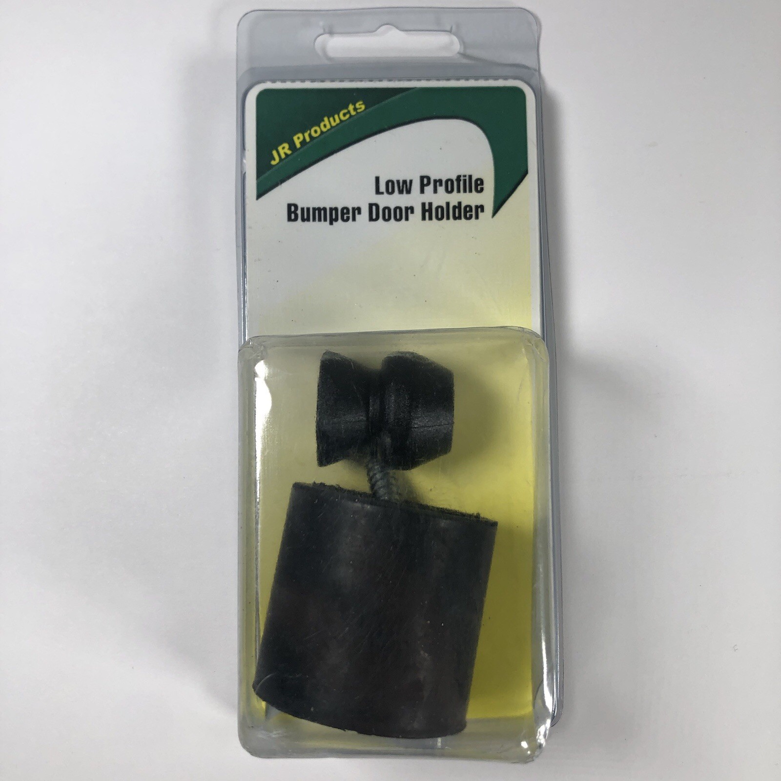 JR 10665 Black Low Profile Bumper Door Holder Rubber Stop Wall Mount