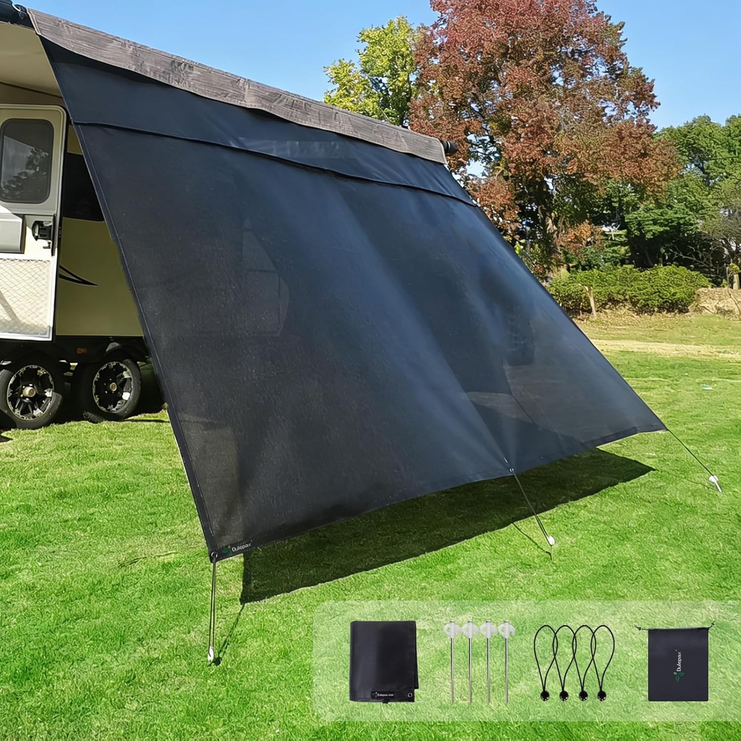 8’X9’3” RV Awning Shade Screen with Zipper – Ultimate UV & Privacy Protection