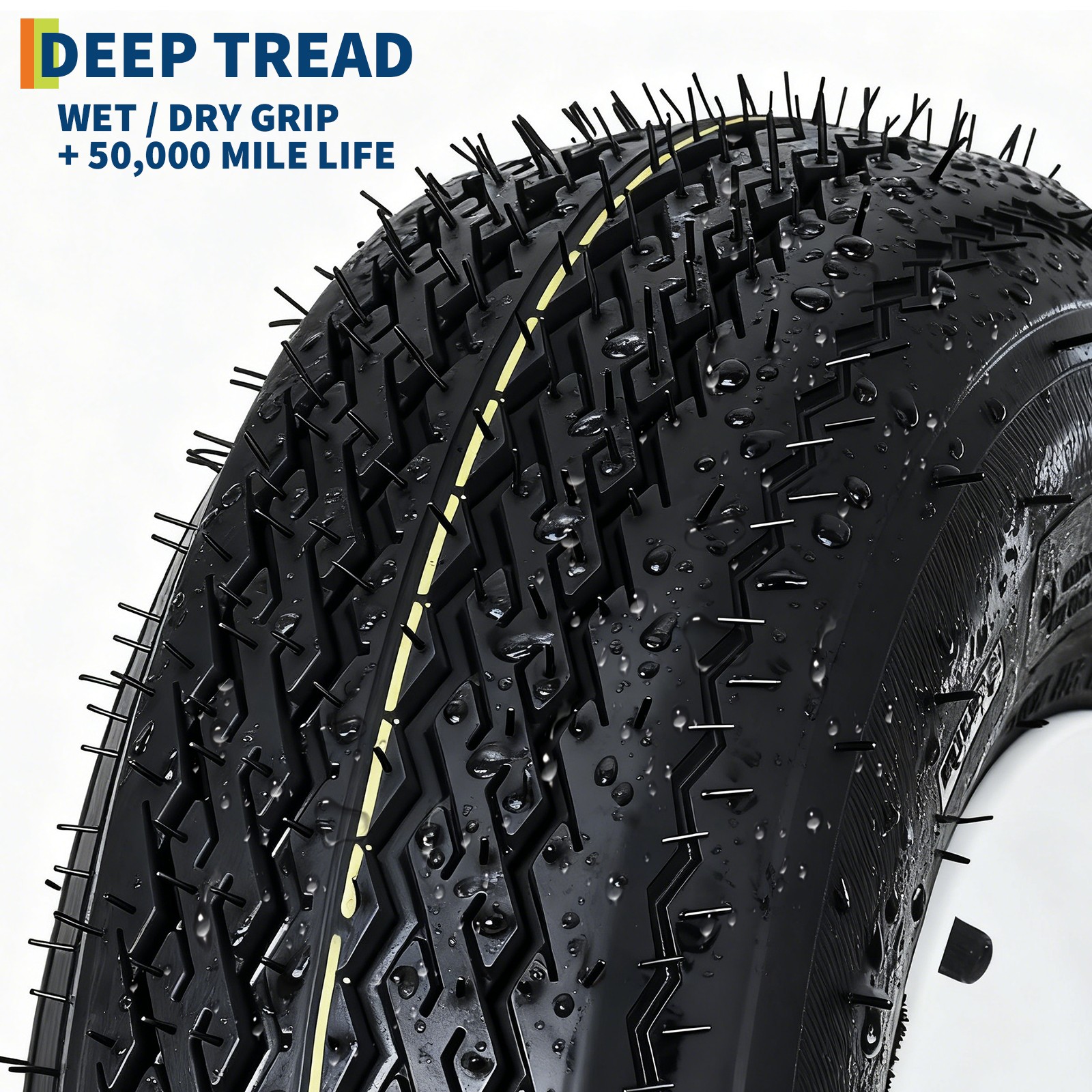 2 Pack 480-12 4.80×12 4.80-12 4.8-12 Trailer Tires with 12” Rims, 4 Lug on 4″