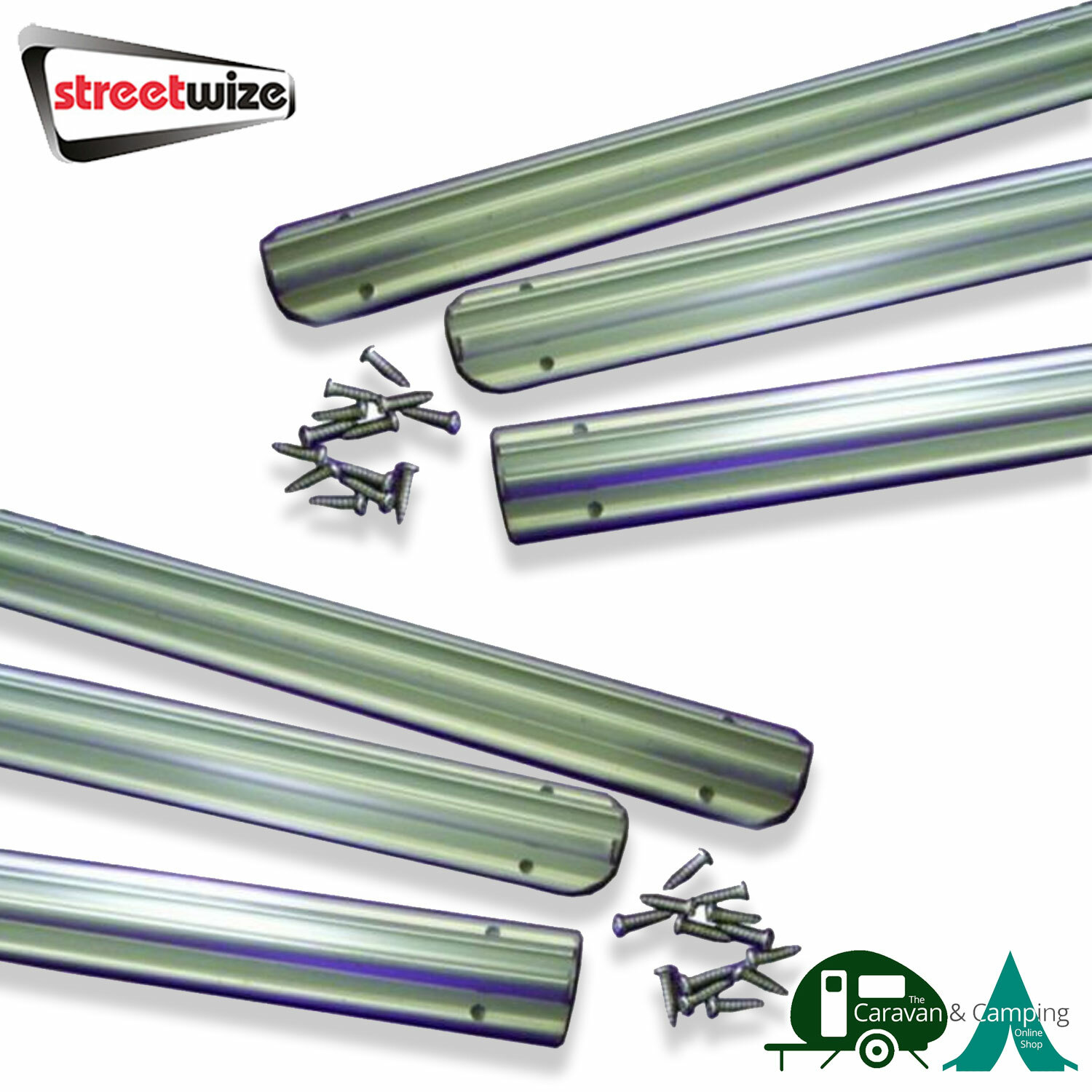 6mm C Channel Awning Rail Caravan Motorhome Campervan Kit 6x 1.2m Strips 7.2m