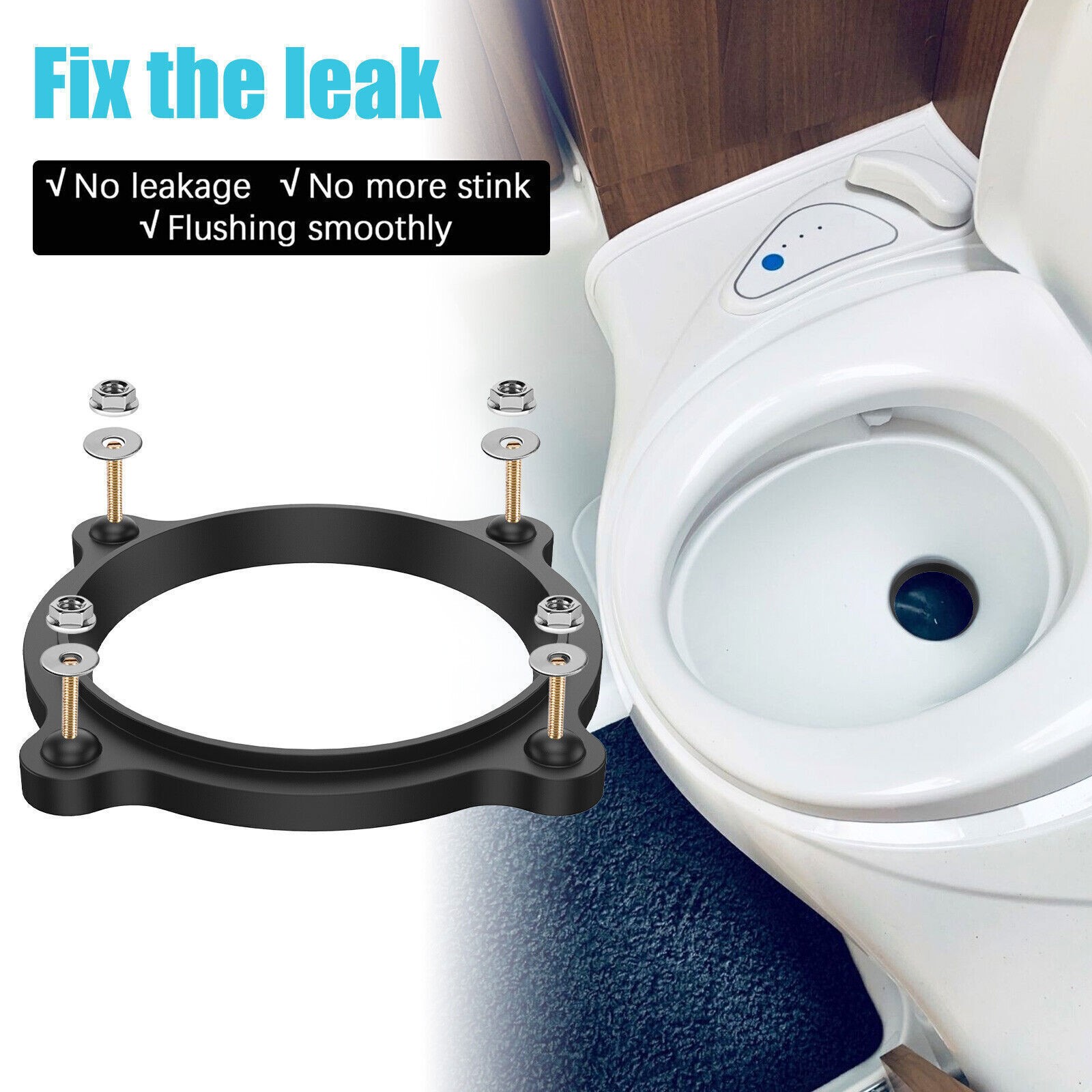 385310063 For Dometic Sealand Toilets 511H RV Floor Flange Seal and Mounting Kit