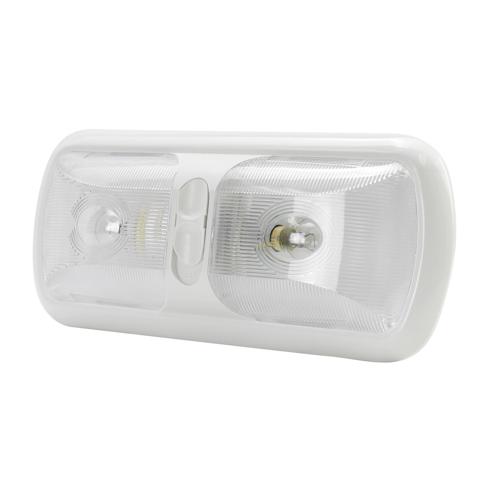 NEW RV Incandescent Double Dome Clear Interior Ceiling Light Boat Camper Trailer