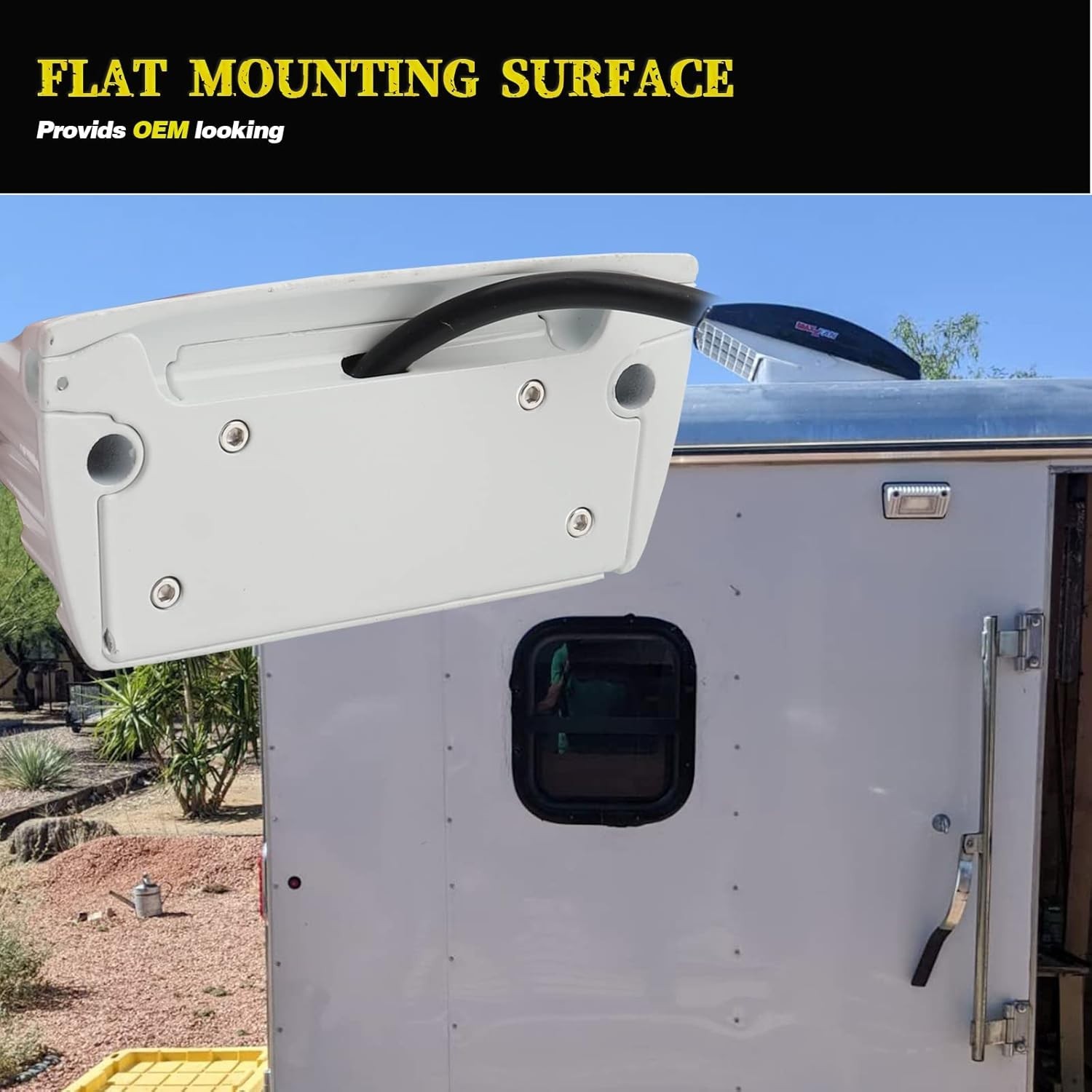 Multi-Purpose LED Exterior Light for RVs, Trailers, Boats – White Aluminum