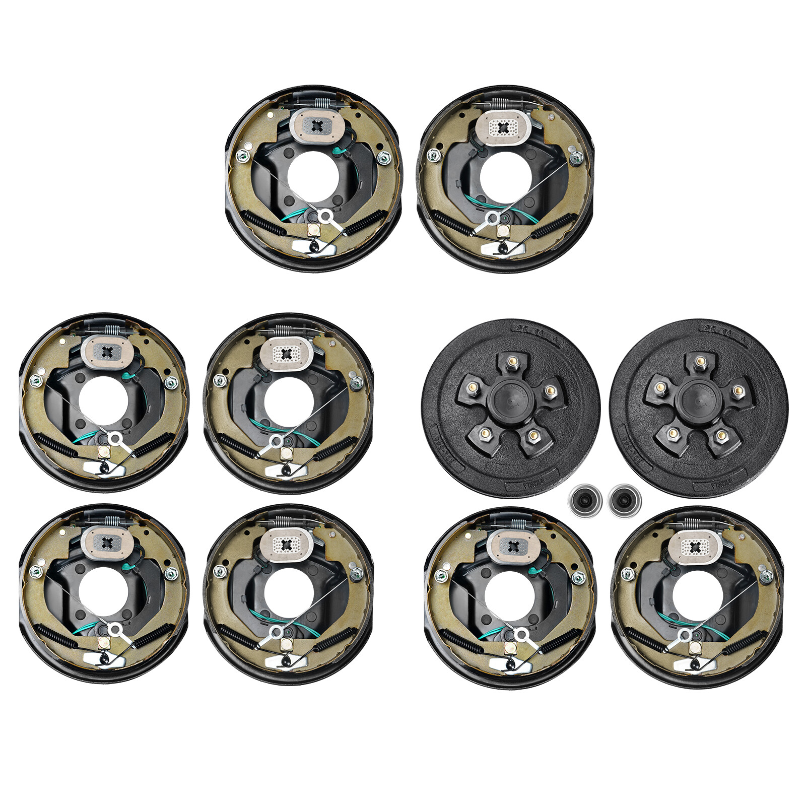 VEVOR Electric Trailer Brake 10×2-1/4″/12×2″ Self-Adjusting Assembly 2/1 Pairs