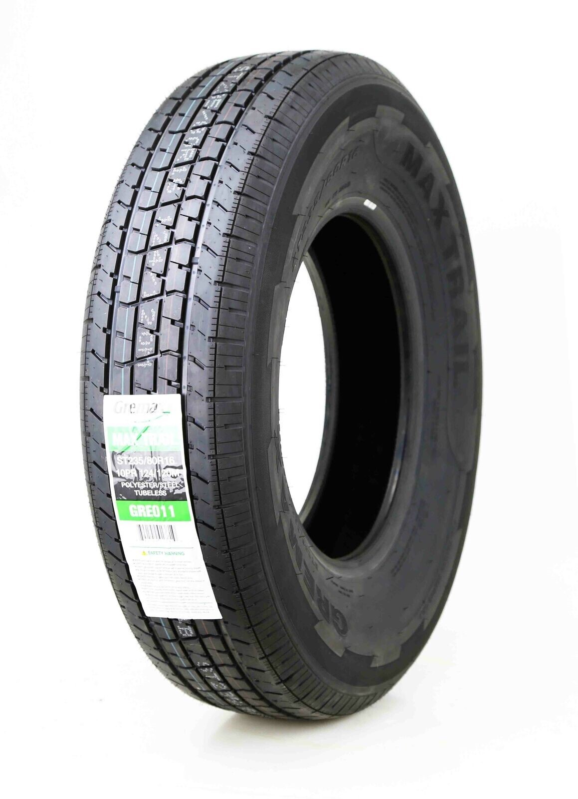 One GREMAX Trailer Tire ST235/80R16 10 Ply LR E 124/120M Steel Belted Radial