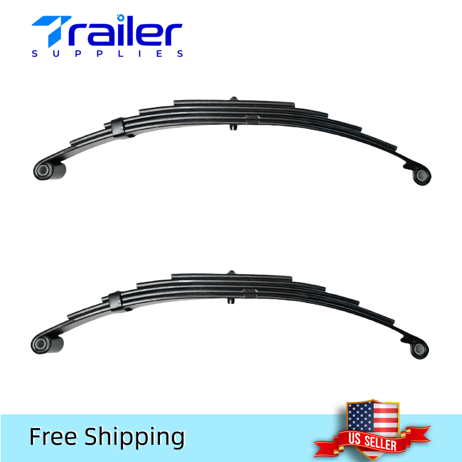 5-Leaf Trailer Springs – 1 Pair (2pcs), 25-1/4″ Long, 3,000 lb Capacity Each