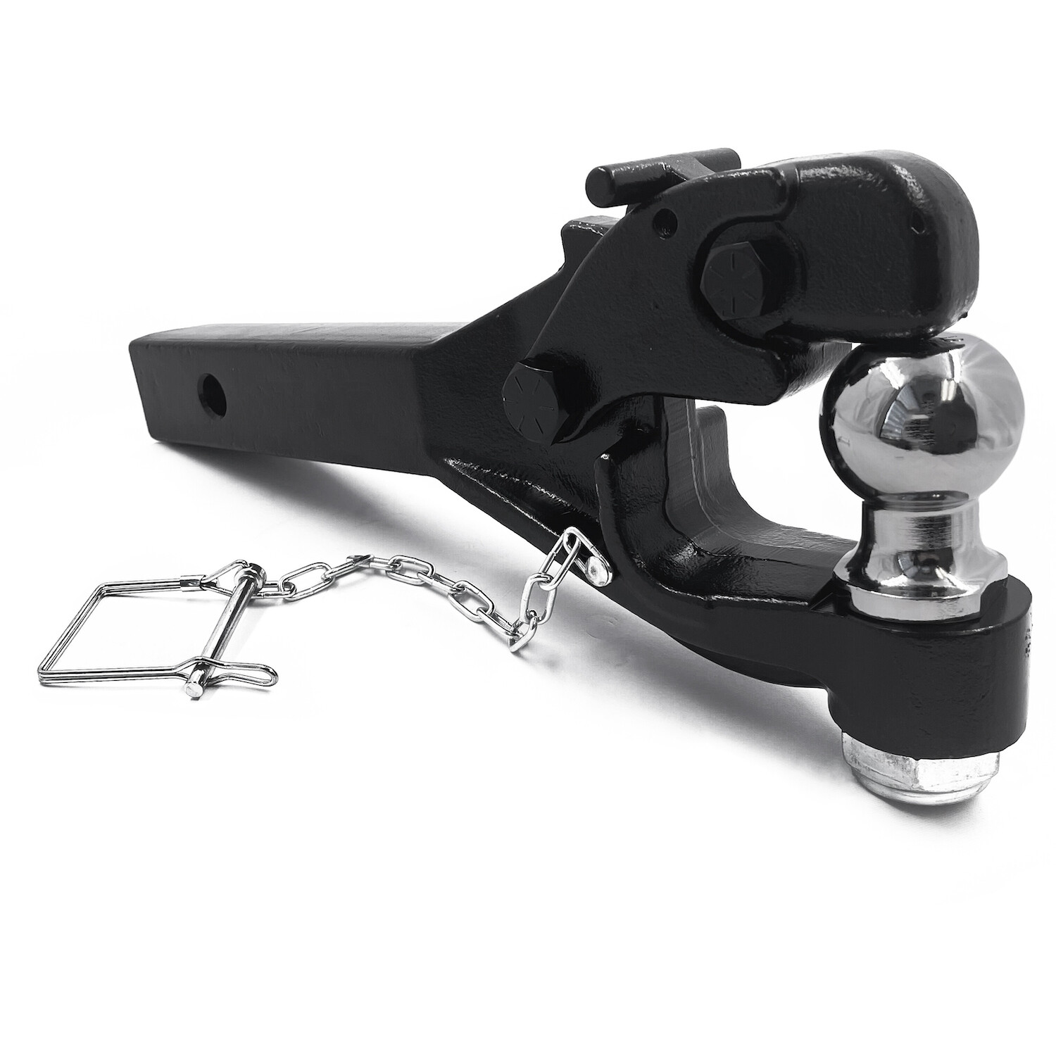 8T / 12000lbs Receiver Mount Combination Pintle Hitch w/ 2″ Ball Fit 2-Inch Rece