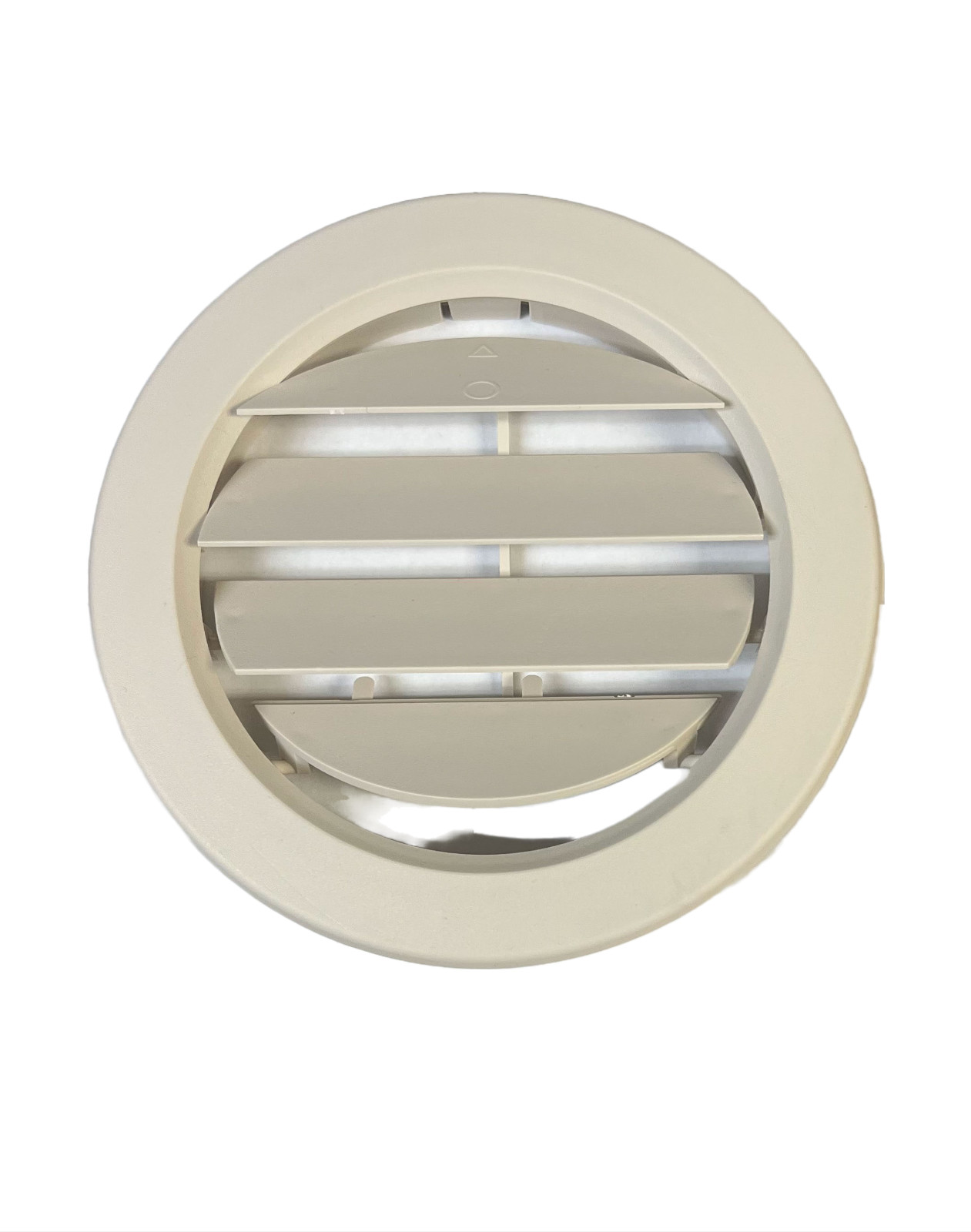 6 7/8″ Light BEIGE Round Ceiling A/C Vent 7/8″ Collar Cover Open Close Rotate RV