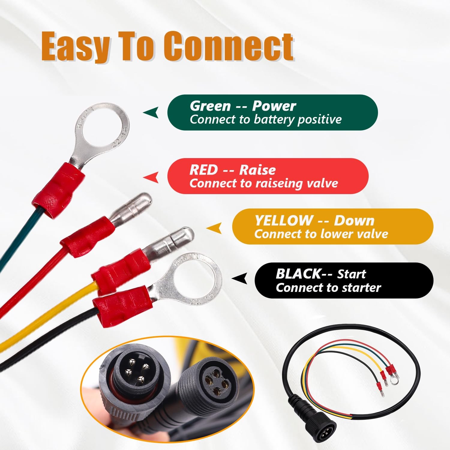 Dump Trailer Remote Control 4 Wire 12V Switch for Hydraulic Pump Power Unit