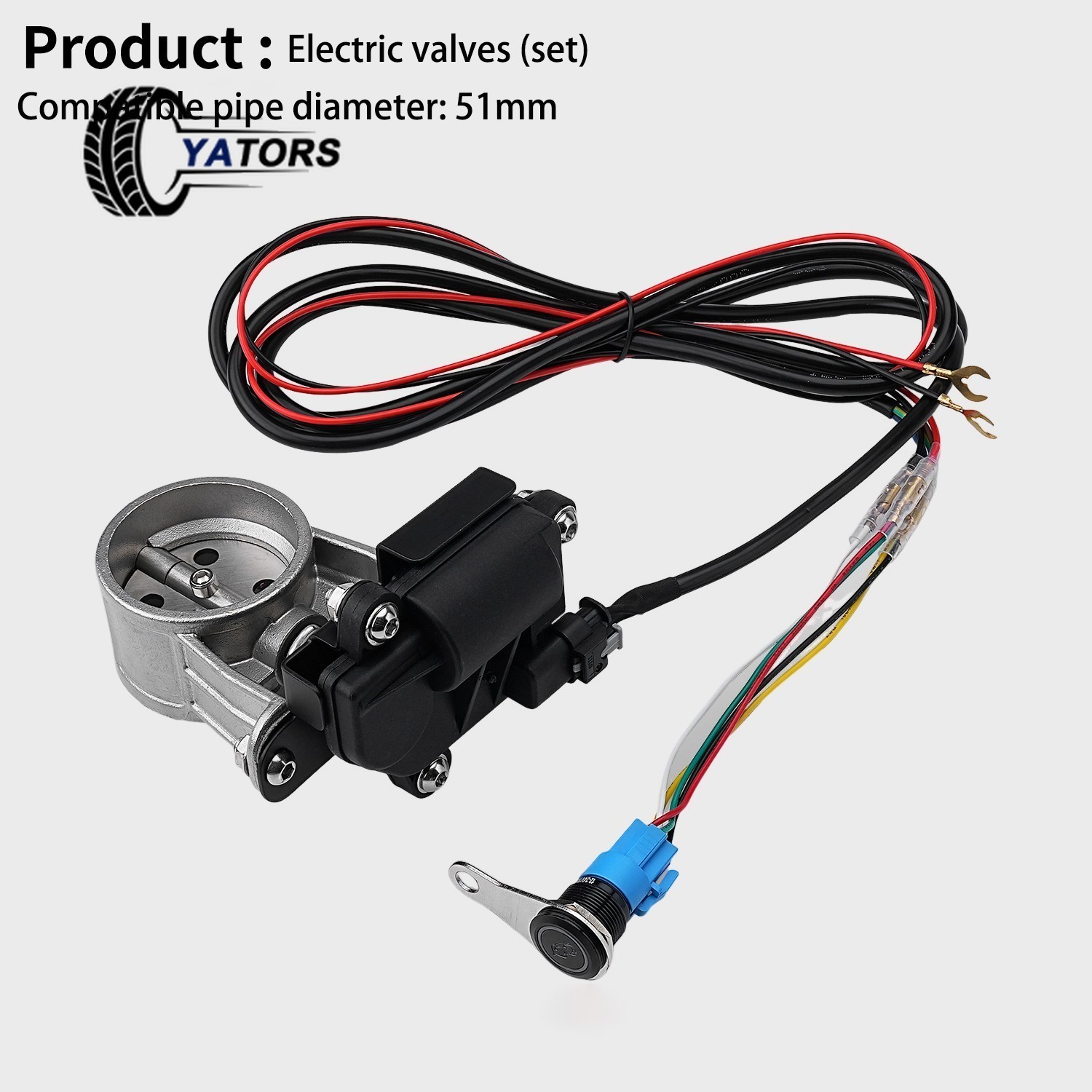 Moto 2″/ 51mm ​Electric Operation Exhaust Valve Exhaust Pipe Muffler Kit