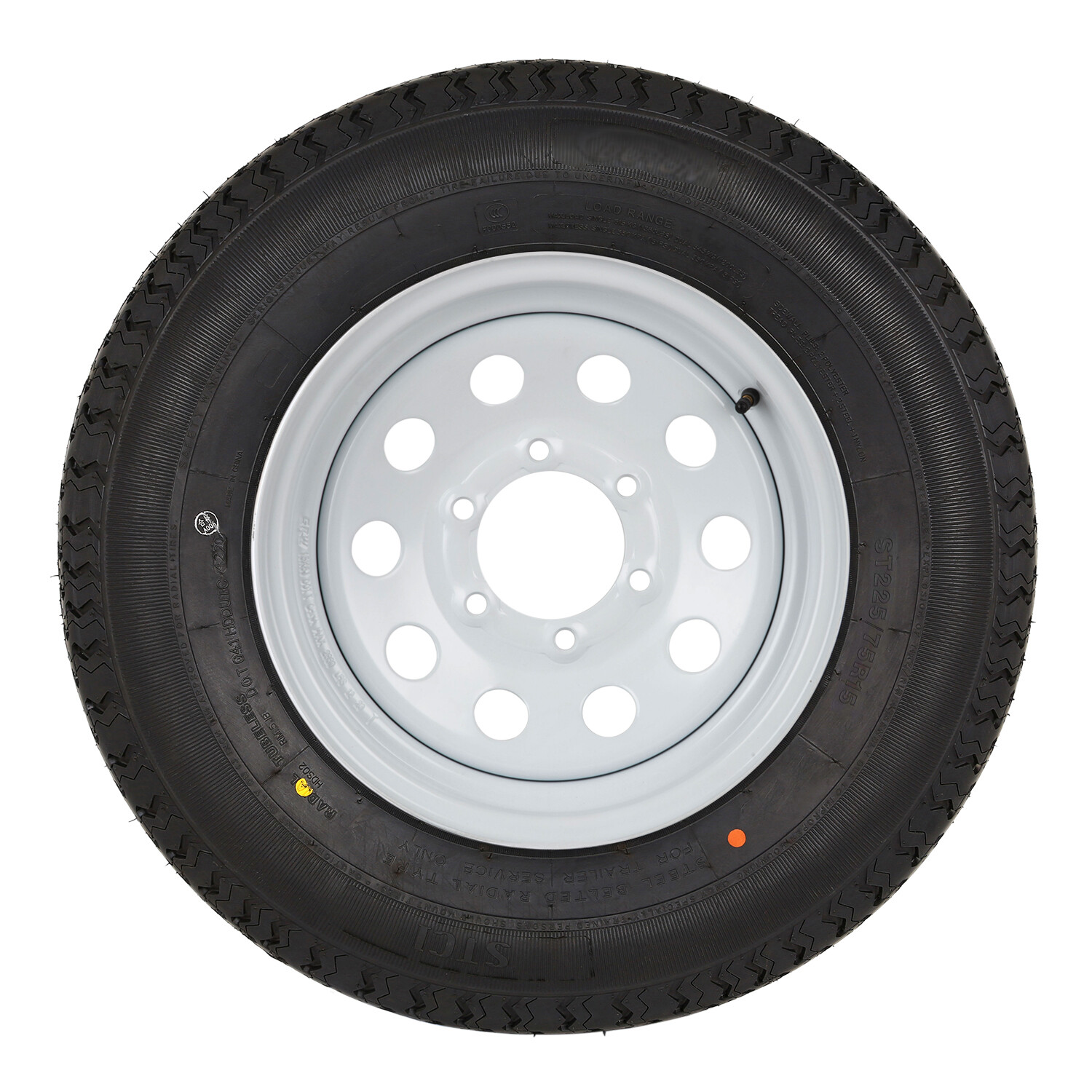 2x ST225/75R15 Trailer Tires with Rim 225 75-15 6 Lug Load Range E Spoke Wheel