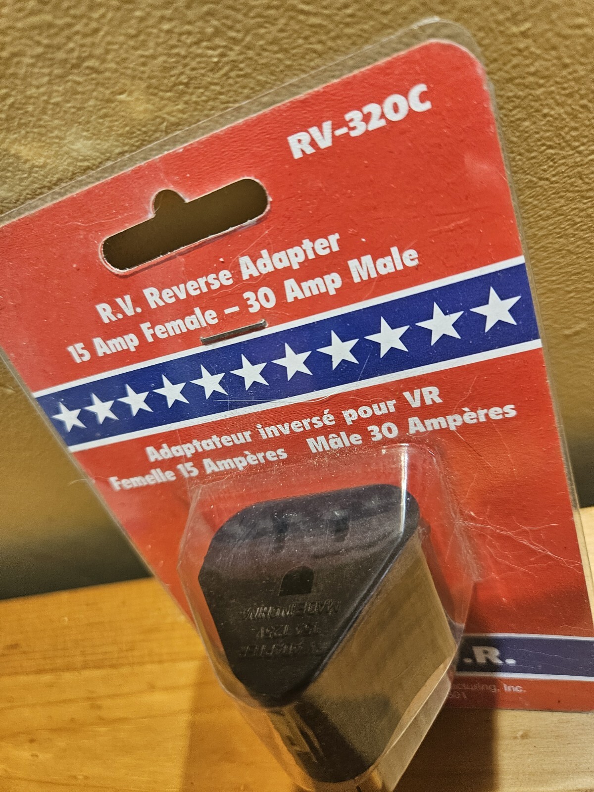 United States Hardware RV-320C R.V. Reverse Adapter 15 Amp Female-30Amp Male USA
