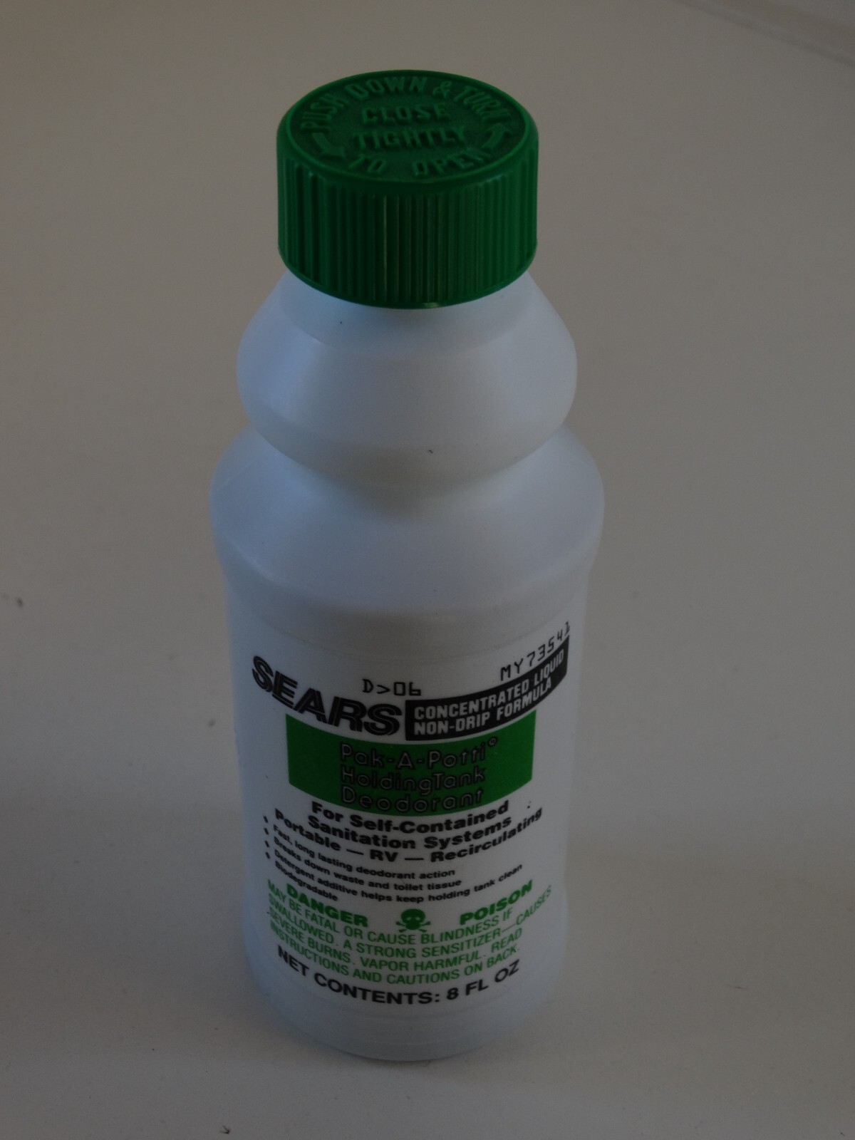 Sears Pak A Potti Dry Holding Tank Portable Toilet Deodorant 8 oz.