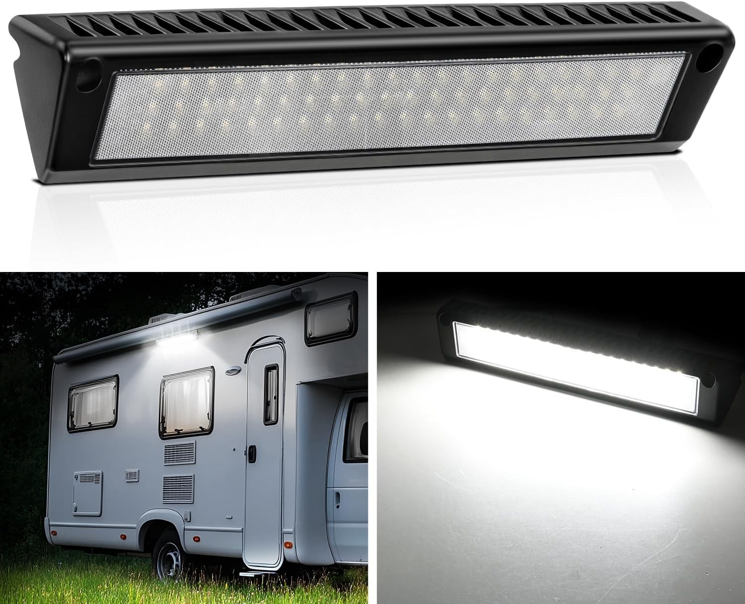 Nilight RV Exterior Lights 13 Inch Porch Light 1PC White Beam 12V 24V LED
